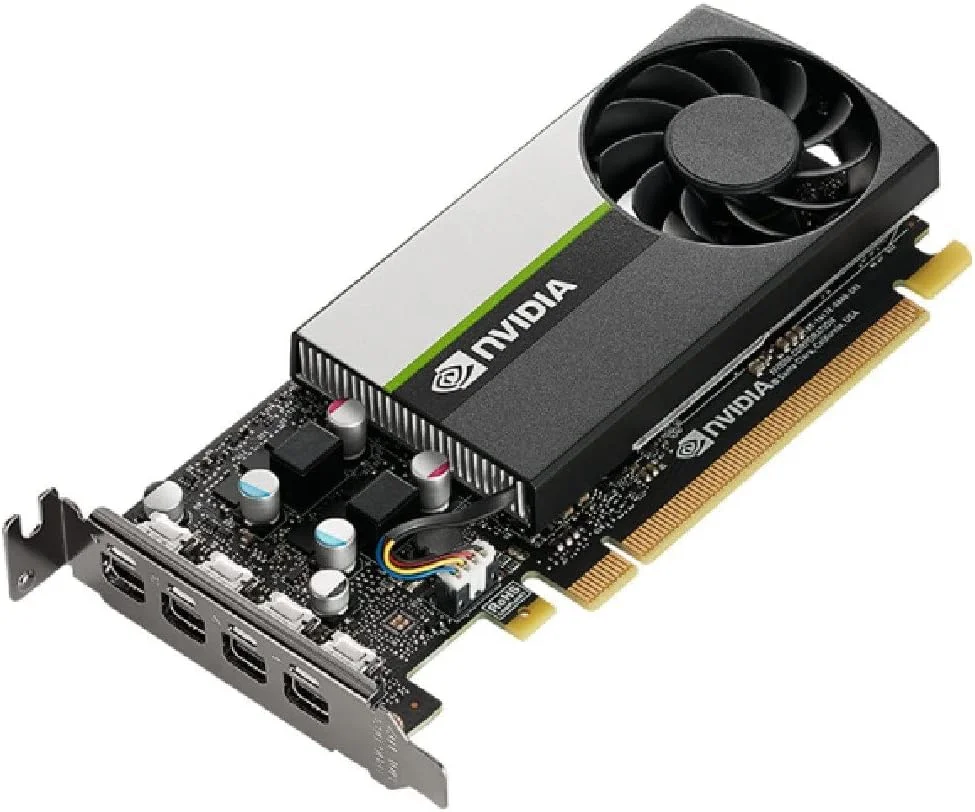 کارت گرافیک حرفه ای PNY NVIDIA T1000 8 GB، حافظه 8 گیگابایت GDDR6، PCI Express 3.0 x16، تک اسلات، 4x Mini-DisplayPort، پشتیبانی از 8K، فن فعال فوق العاده بی صدا (VCNT1000-8GB-PB)
