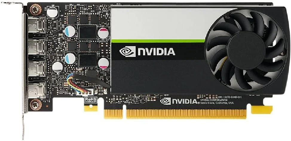 کارت گرافیک حرفه ای PNY NVIDIA T1000 8 GB، حافظه 8 گیگابایت GDDR6، PCI Express 3.0 x16، تک اسلات، 4x Mini-DisplayPort، پشتیبانی از 8K، فن فعال فوق العاده بی صدا (VCNT1000-8GB-PB) کارت گرافیک حرفه ای PNY NVIDIA T1000 8 GB، حافظه 8 گیگابایت GDDR6، PCI Express 3.0 x16، تک اسلات، 4x Mini-DisplayPort، پشتیبانی از 8K، فن فعال فوق العاده بی صدا (VCNT1000-8GB-PB)