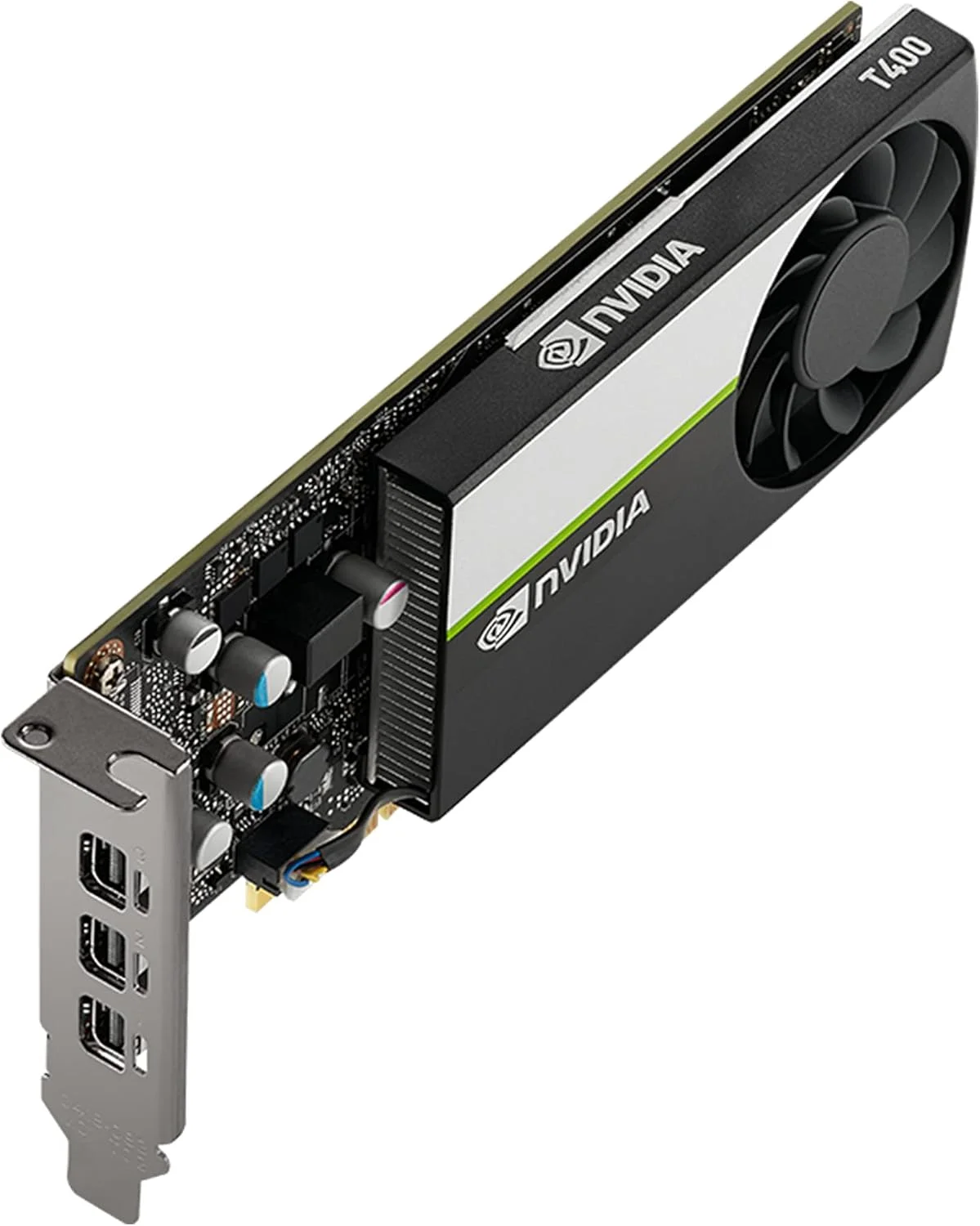 کارت گرافیک حرفه ای PNY NVIDIA T400 با 2 گیگابایت حافظه GDDR6، PCI Express 3.0 x16، تک اسلات، 3x Mini-DisplayPort، پشتیبانی از 8K، فن فعال فوق العاده بی صدا کارت گرافیک حرفه ای PNY NVIDIA T400 با 2 گیگابایت حافظه GDDR6، PCI Express 3.0 x16، تک اسلات، 3x Mini-DisplayPort، پشتیبانی از 8K، فن فعال فوق العاده بی صدا