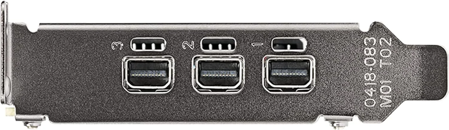 کارت گرافیک حرفه ای PNY NVIDIA T400 با 2 گیگابایت حافظه GDDR6، PCI Express 3.0 x16، تک اسلات، 3x Mini-DisplayPort، پشتیبانی از 8K، فن فعال فوق العاده بی صدا کارت گرافیک حرفه ای PNY NVIDIA T400 با 2 گیگابایت حافظه GDDR6، PCI Express 3.0 x16، تک اسلات، 3x Mini-DisplayPort، پشتیبانی از 8K، فن فعال فوق العاده بی صدا