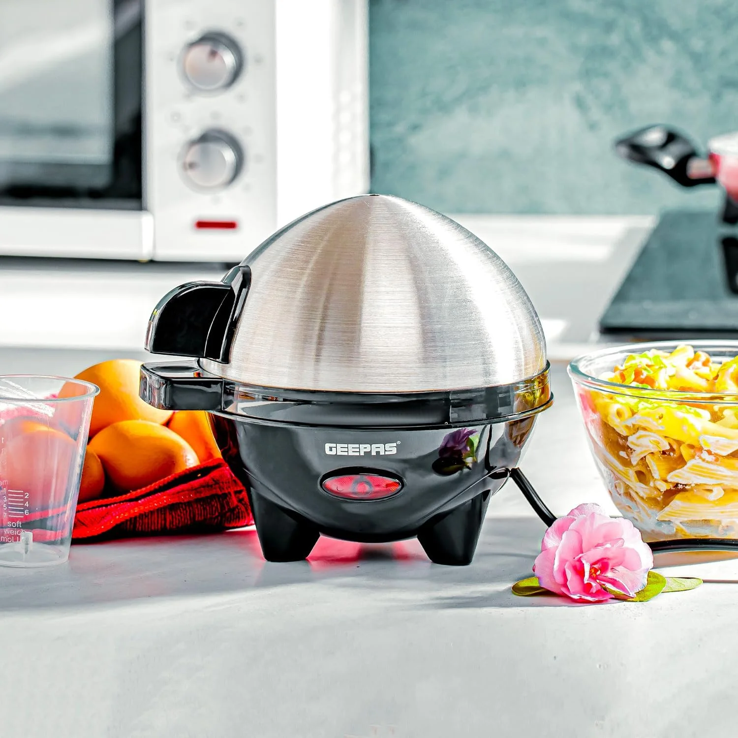 تخم مرغ پز 3 در 1 Geepas، 350 وات | تخم مرغ پز برقی و املت ساز، بخارپز سبزیجات | کاسه آب پز، فنجان اندازه گیری با سوراخ کن تخم مرغ | ظرفیت تا 7 تخم مرغ، تخم مرغ آب پز نرم، متوسط و سفت تخم مرغ پز 3 در 1 Geepas، 350 وات | تخم مرغ پز برقی و املت ساز، بخارپز سبزیجات | کاسه آب پز، فنجان اندازه گیری با سوراخ کن تخم مرغ | ظرفیت تا 7 تخم مرغ، تخم مرغ آب پز نرم، متوسط و سفت