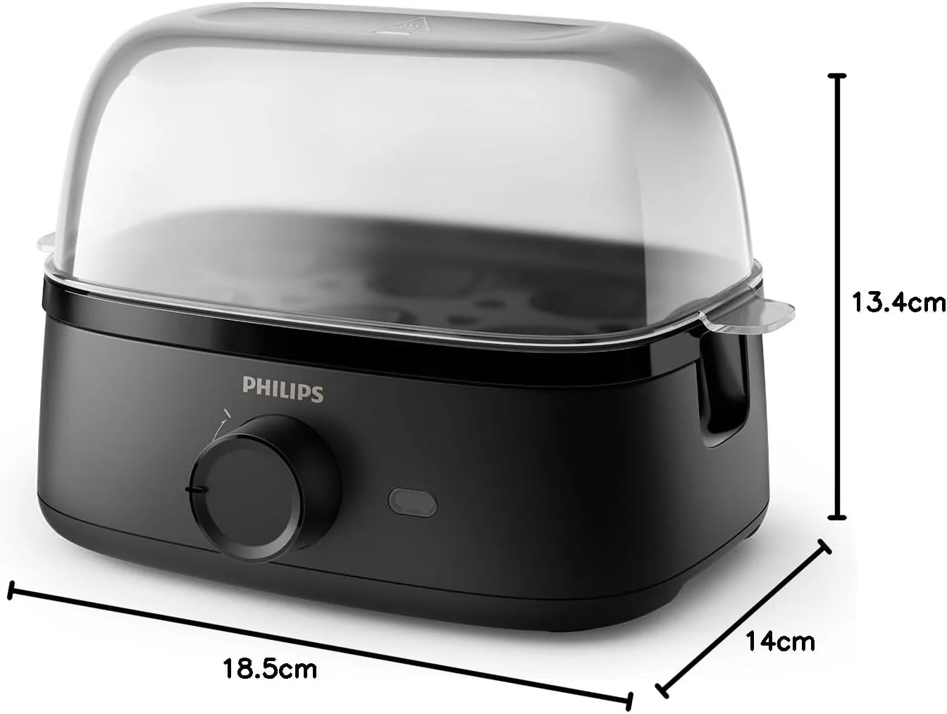 تخم مرغ پز فیلیپس سری 3000 - 400 وات، ظرفیت 6 تخم مرغ، سطوح پخت، لوازم جانبی آب پز، سیگنال آماده، مشکی - HD9137/91 تخم مرغ پز فیلیپس سری 3000 - 400 وات، ظرفیت 6 تخم مرغ، سطوح پخت، لوازم جانبی آب پز، سیگنال آماده، مشکی - HD9137/91