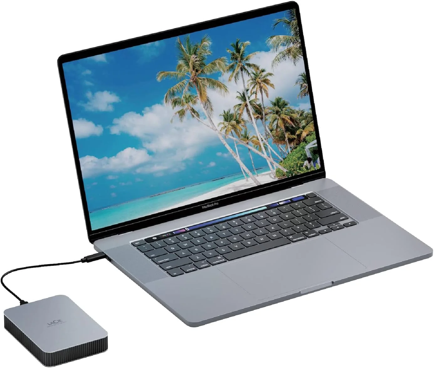 هارد اکسترنال قابل حمل لسی موبایل درایو مون 5 ترابایت، USB-C، سازگار با PC، Mac، iPad و iPhone، همراه با Adobe Creative Cloud (STLP5000400)