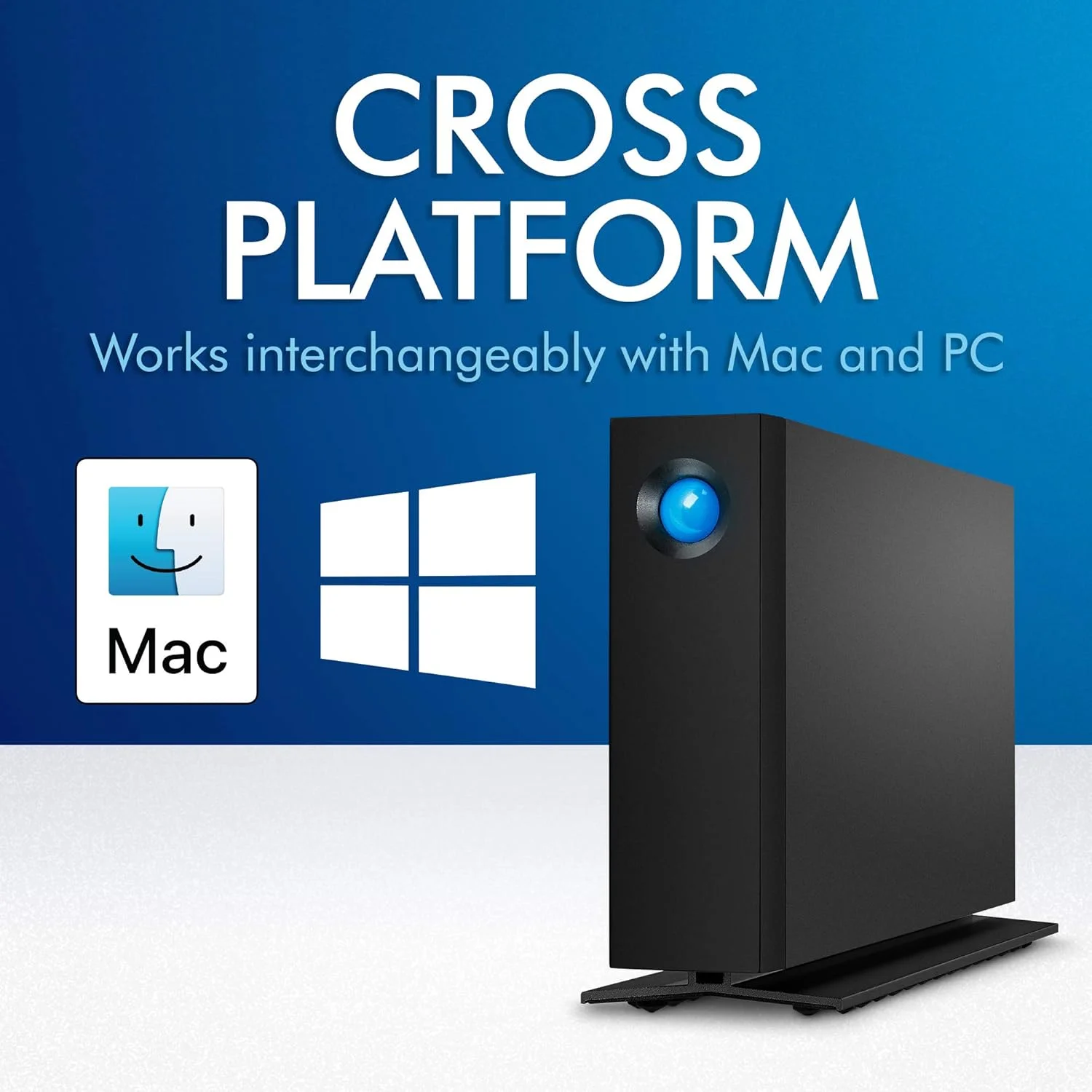 هارد اکسترنال دسکتاپ LaCie d2 Professional با ظرفیت 8 ترابایت، مناسب برای PC، Mac و iPad، اشتراک 1 ماهه Adobe CC (STHA8000800)