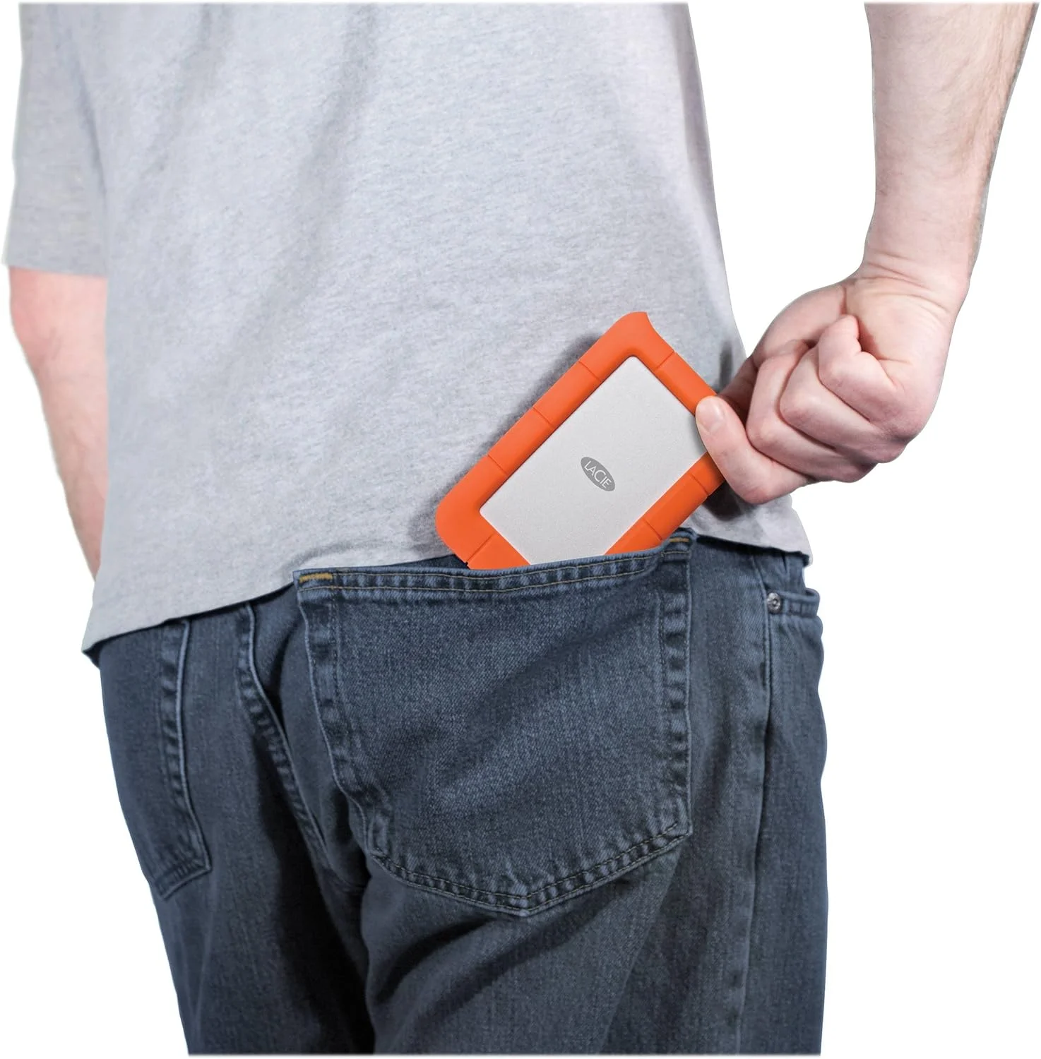 هارد اکسترنال قابل حمل LaCie Rugged Mini با ظرفیت 1 ترابایت، سایز 2.5 اینچ، مناسب برای PC و Mac، مقاوم در برابر ضربه، سقوط و فشار، دارای 2 سال خدمات بازیابی اطلاعات (LAC301558)