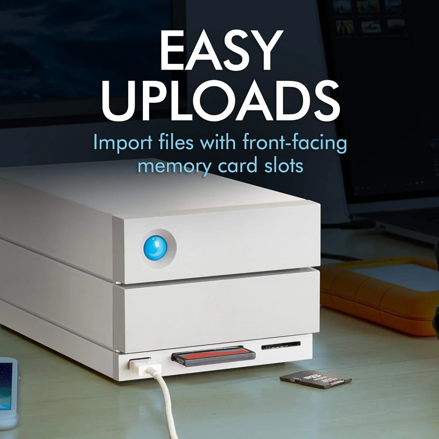 هارد اکسترنال RAID لسی 2big Dock Thunderbolt 3 ظرفیت 28 ترابایت، مناسب برای PC، Mac، iPad و iPhone (STGB28000400)