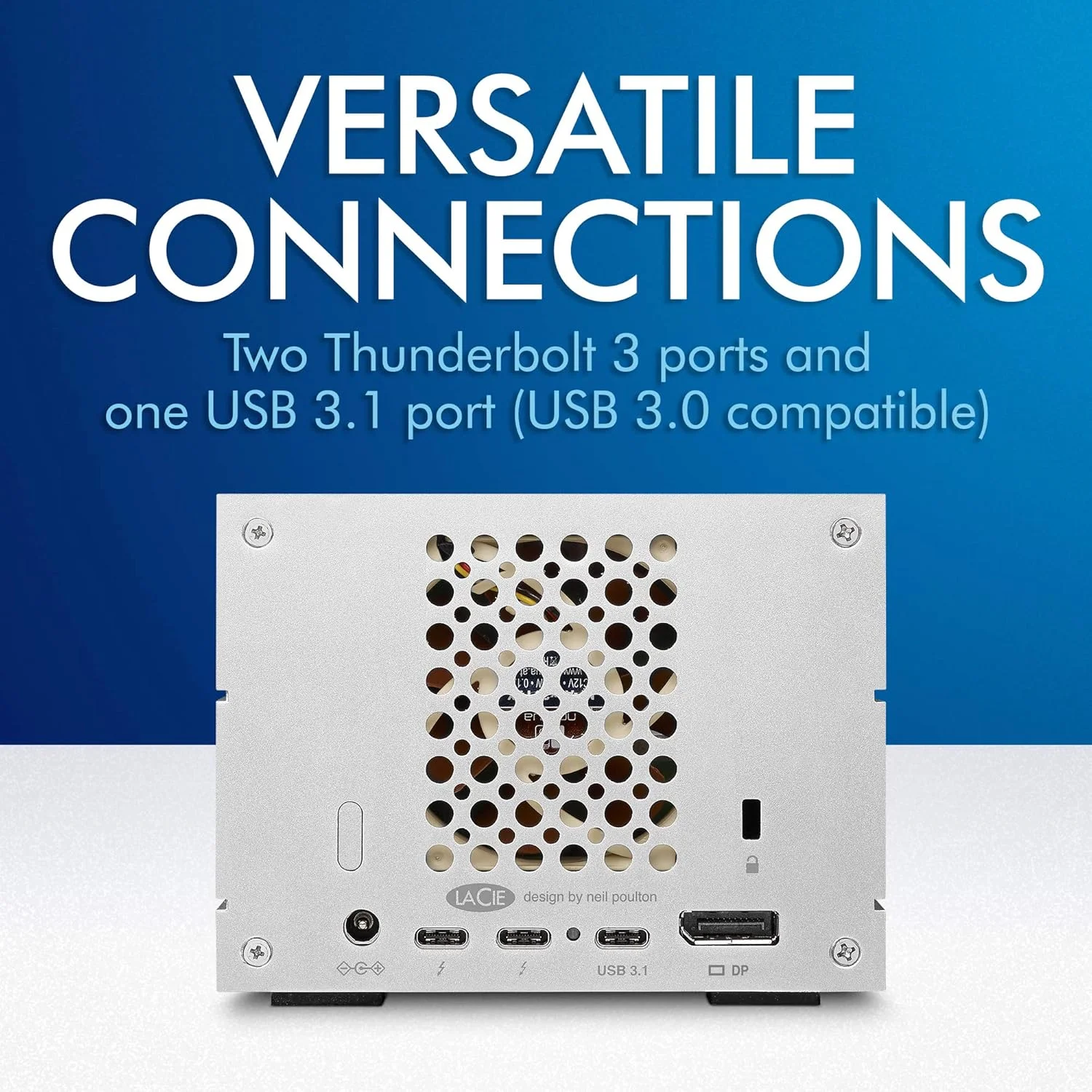 هارد اکسترنال RAID لسی 2big Dock Thunderbolt 3 ظرفیت 28 ترابایت، مناسب برای PC، Mac، iPad و iPhone (STGB28000400)