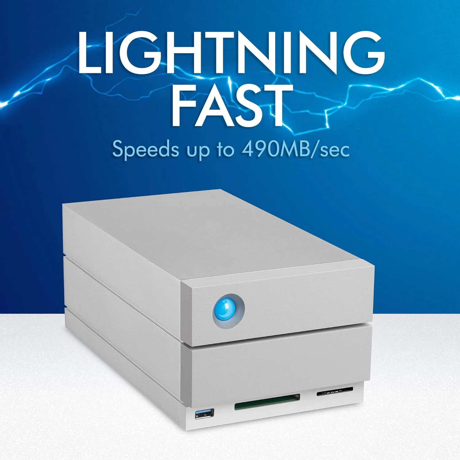 هارد اکسترنال RAID لسی 2big Dock Thunderbolt 3 ظرفیت 28 ترابایت، مناسب برای PC، Mac، iPad و iPhone (STGB28000400)