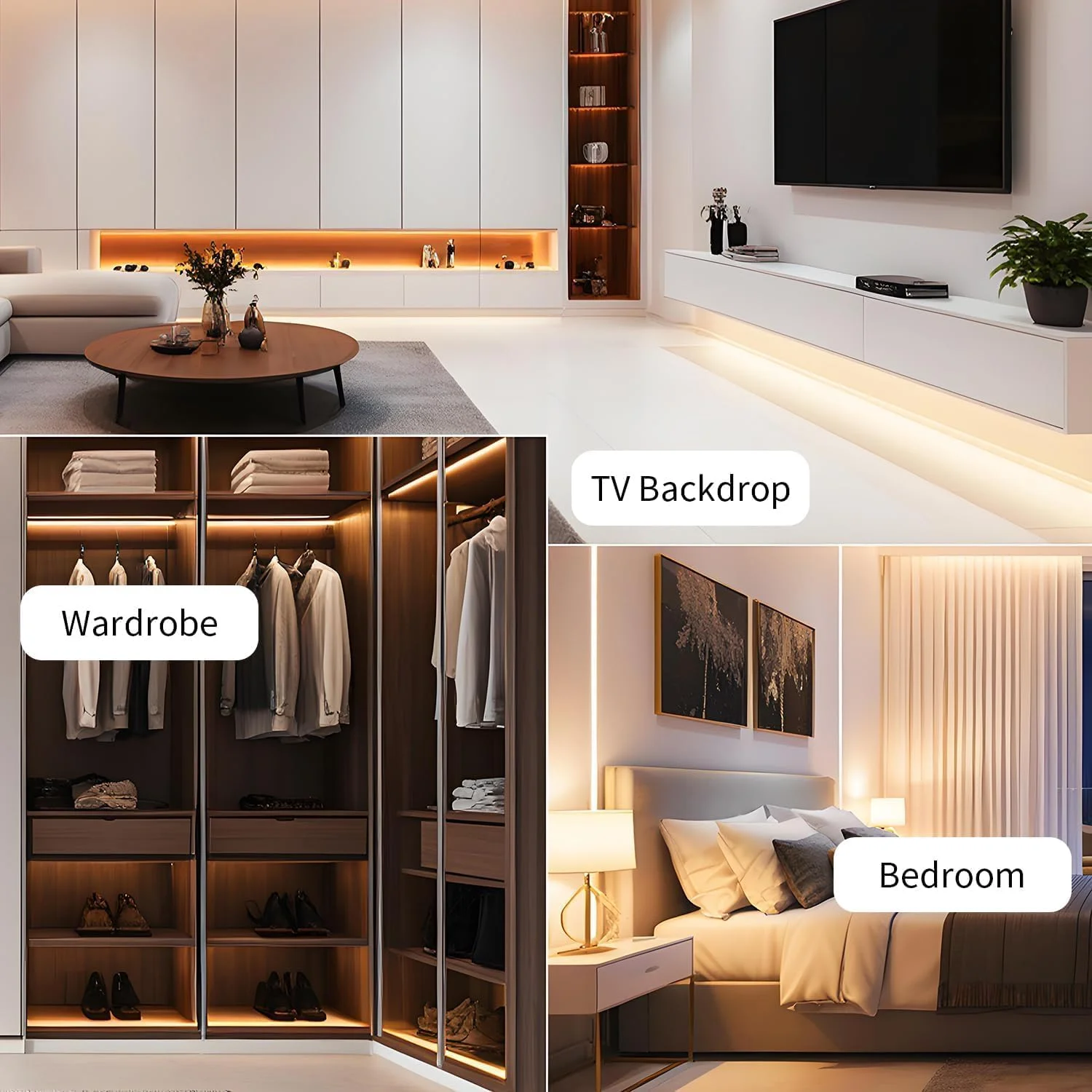 نوار چراغ LED سفید گرم 3000K، طول 3 متر، چراغ های نئون USB قابل تنظیم با 360 LED - نوارهای نور انعطاف پذیر ضد آب برای نور پس زمینه آشپزخانه، اتاق خواب، دکور تلویزیون، نورپردازی کابینت نوار چراغ LED سفید گرم 3000K، طول 3 متر، چراغ های نئون USB قابل تنظیم با 360 LED - نوارهای نور انعطاف پذیر ضد آب برای نور پس زمینه آشپزخانه، اتاق خواب، دکور تلویزیون، نورپردازی کابینت