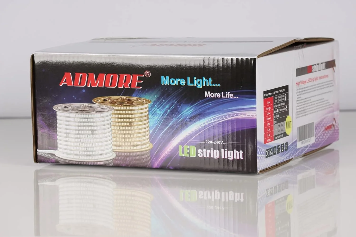 نوار چراغ ال ای دی اَدمور SMD نور گرم 3 لاین 50 متری مناسب فضای داخلی و خارجی، دکوراسیون نورپردازی سقف کاذب (12 میلی متر، سفید گرم) ضد آب و ضد گرد و غبار نوار چراغ ال ای دی اَدمور SMD نور گرم 3 لاین 50 متری مناسب فضای داخلی و خارجی، دکوراسیون نورپردازی سقف کاذب (12 میلی متر، سفید گرم) ضد آب و ضد گرد و غبار