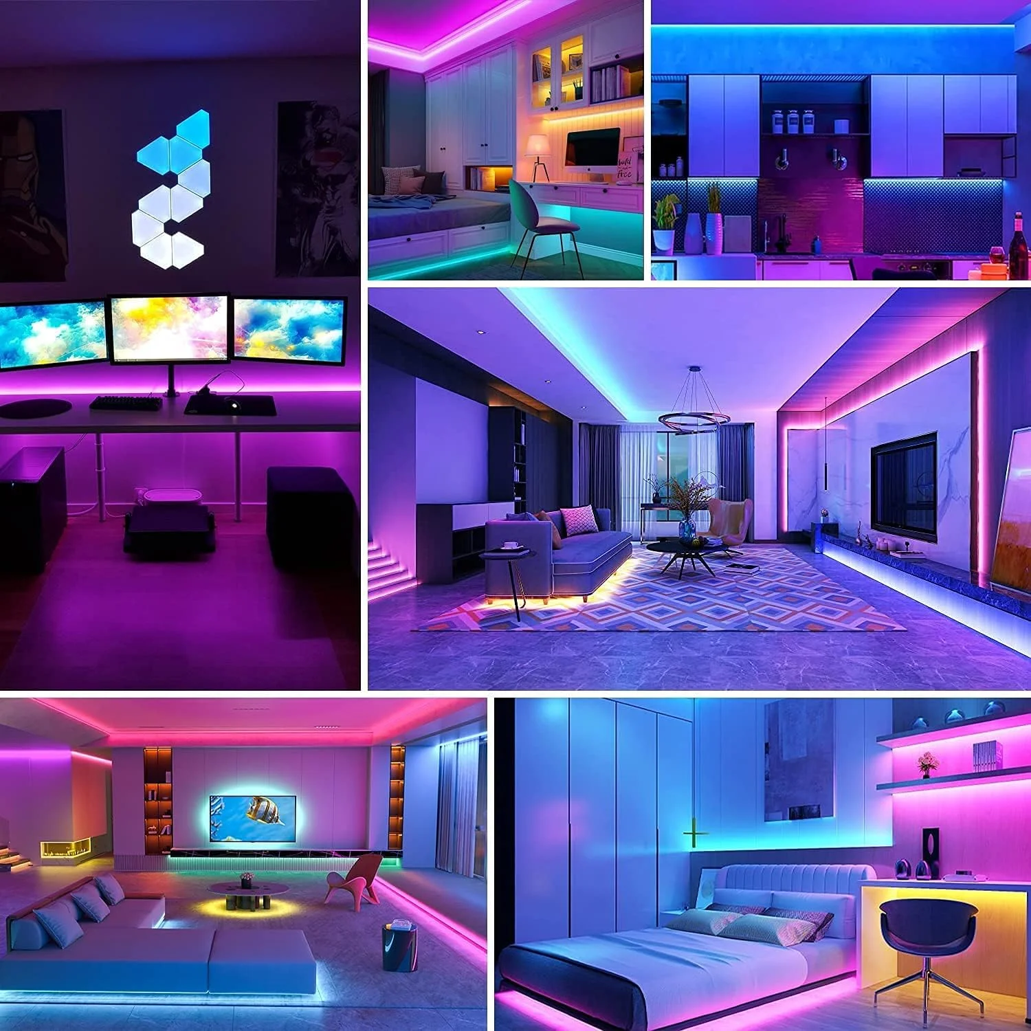 نوار چراغ LED بلوتوثی 20 متری Cozylady، نوارهای چراغ LED کنترل شده توسط برنامه تلفن هوشمند، نوار چراغ LED همگام سازی موسیقی برای دکوراسیون اتاق خواب، دکوراسیون اتاق، اتاق کودکان نوار چراغ LED بلوتوثی 20 متری Cozylady، نوارهای چراغ LED کنترل شده توسط برنامه تلفن هوشمند، نوار چراغ LED همگام سازی موسیقی برای دکوراسیون اتاق خواب، دکوراسیون اتاق، اتاق کودکان