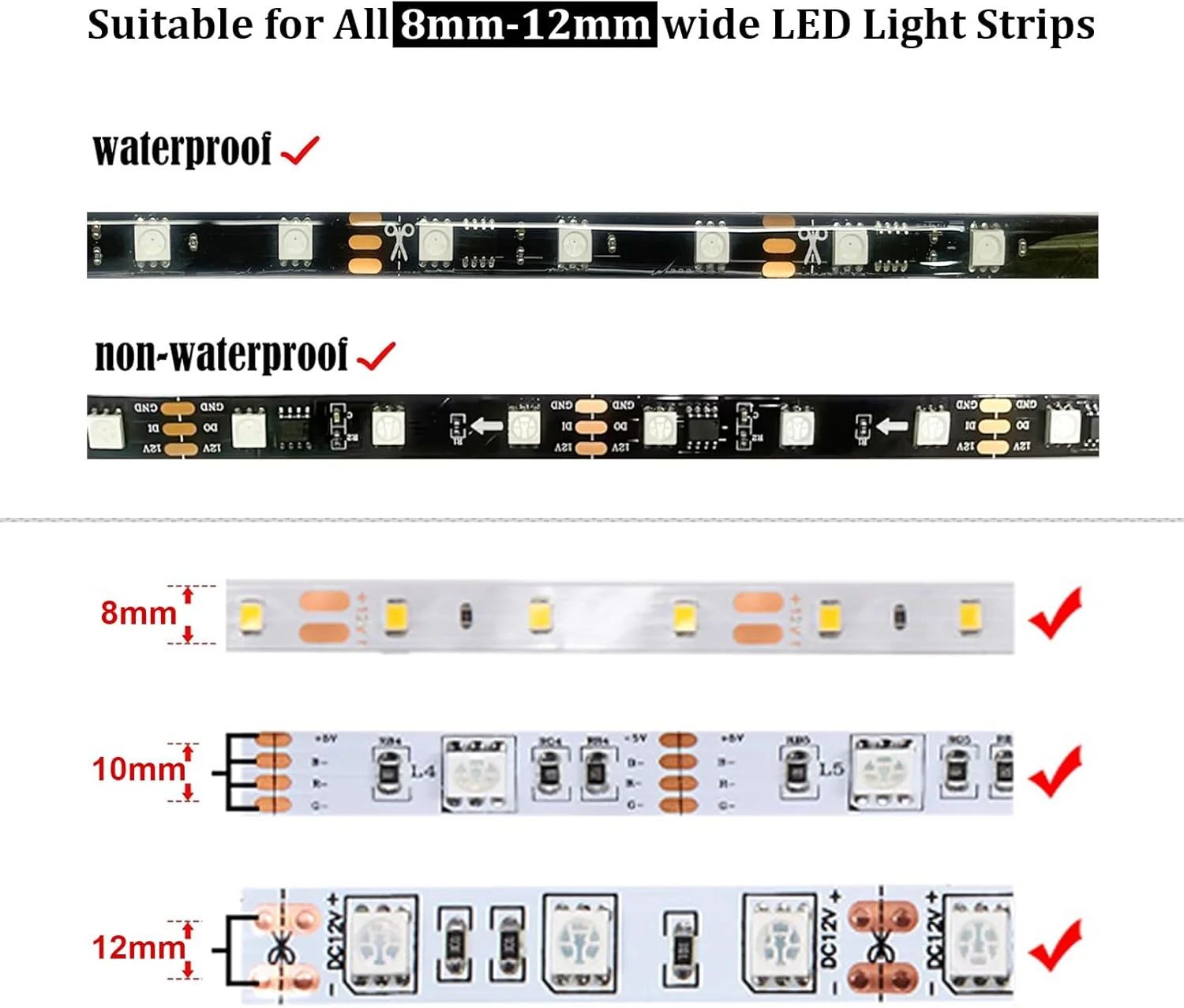 اتصال دهنده گوشه نوار LED باکس پوت، جایگزین نگهدارنده اتصال نوار LED، گیره های نصب نوار LED، اتصال دهنده های بدون فاصله برای نوارهای LED 8 تا 12 میلی متری مدل CH1 اتصال دهنده گوشه نوار LED باکس پوت، جایگزین نگهدارنده اتصال نوار LED، گیره های نصب نوار LED، اتصال دهنده های بدون فاصله برای نوارهای LED 8 تا 12 میلی متری مدل CH1