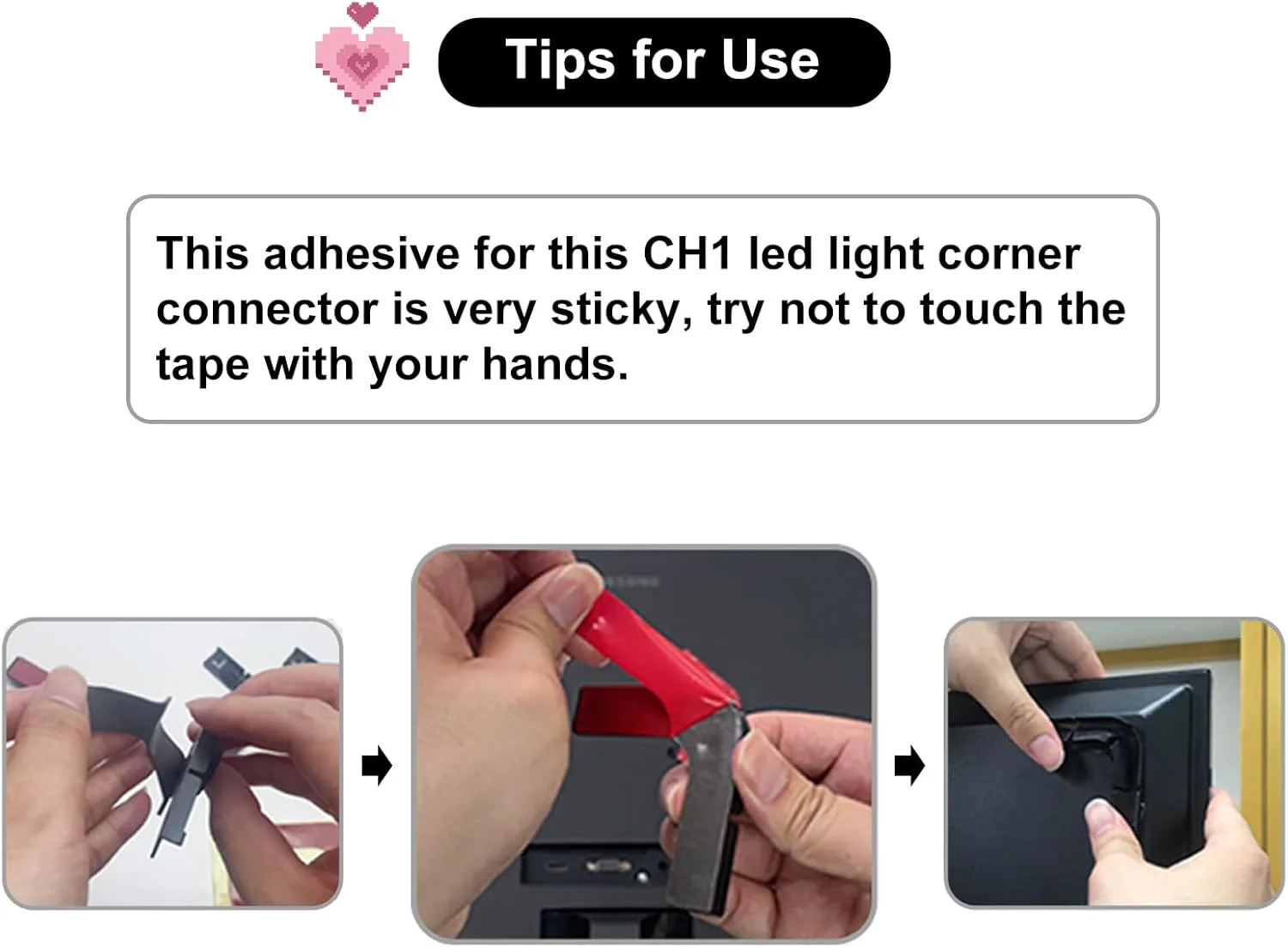 اتصال دهنده گوشه نوار نور LED باکسپوت، جایگزین نگهدارنده اتصال نوار نور LED، گیره های نصب نوار LED، اتصال دهنده های بدون شکاف برای نوارهای نور LED 8 تا 12 میلی متری مدل CH1