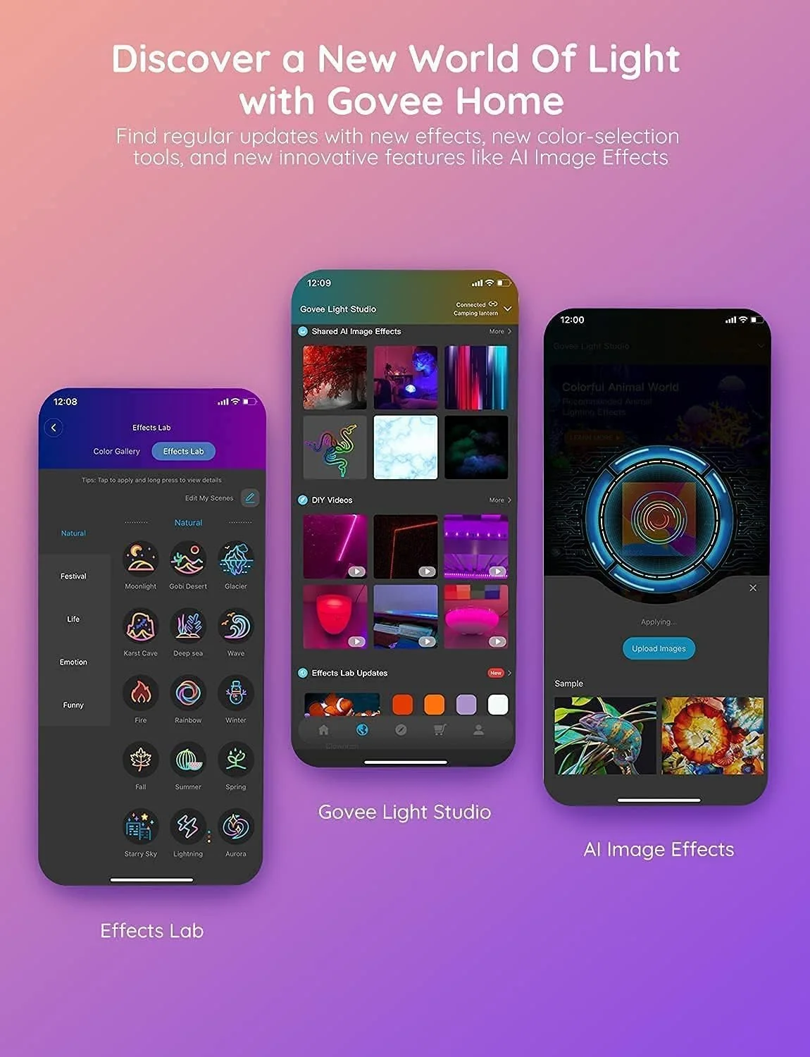 چراغ های نواری ال ای دی RGBIC Govee 30 متری، چراغ های ال ای دی هوشمند سازگار با الکسا و دستیار گوگل، کنترل اپلیکیشن با قابلیت تغییر رنگ بخش بندی شده DIY، 2 رول نوار ال ای دی 15 متری، نوار ال ای دی وای فای برای اتاق خواب
