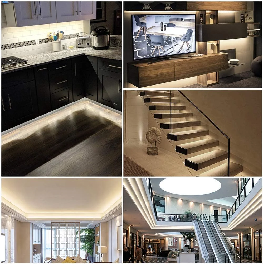 نوار ال ای دی FCOB COB BTF-LIGHTING، انعطاف پذیر، با تراکم بالا، نور یکنواخت، 8 وات بر متر، 5 متر، DC24V، سفید گرم 3000K، CRI 90+، عرض 8 میلی متر، نوار ال ای دی دیمر پذیر برای دکوراسیون داخلی (بدون آداپتور یا کنترلر)