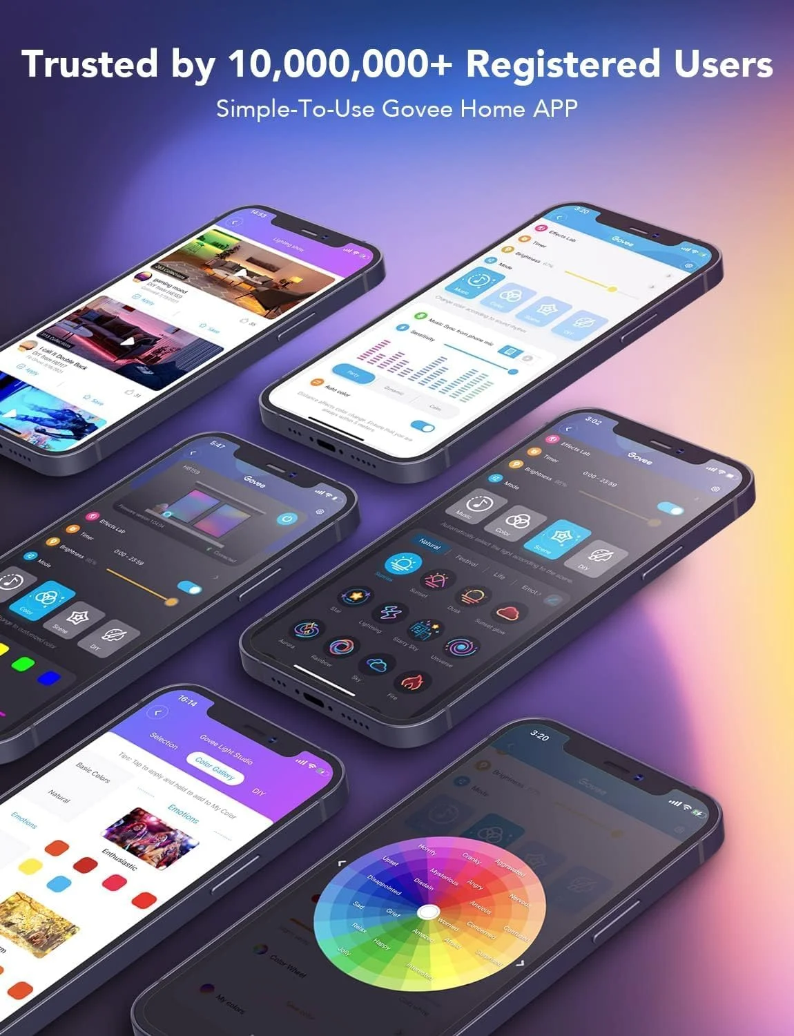 چراغ های نواری ال ای دی RGBIC Govee 30 متری، چراغ های ال ای دی هوشمند سازگار با الکسا و دستیار گوگل، کنترل اپلیکیشن با قابلیت تغییر رنگ بخش بندی شده DIY، 2 رول نوار ال ای دی 15 متری، نوار ال ای دی وای فای برای اتاق خواب