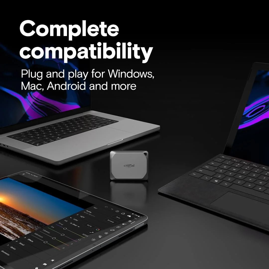 حافظه اس اس دی اکسترنال قابل حمل کروشیال X9 Pro با ظرفیت 2 ترابایت - سرعت خواندن و نوشتن تا 1050 مگابایت بر ثانیه - مقاوم در برابر آب و گرد و غبار، سازگار با PC و Mac، همراه با پیشنهاد Mylio Photos+ - درایو حالت جامد خارجی USB 3.2 - مدل CT2000X9PROSSD902 حافظه اس اس دی اکسترنال قابل حمل کروشیال X9 Pro با ظرفیت 2 ترابایت - سرعت خواندن و نوشتن تا 1050 مگابایت بر ثانیه - مقاوم در برابر آب و گرد و غبار، سازگار با PC و Mac، همراه با پیشنهاد Mylio Photos+ - درایو حالت جامد خارجی USB 3.2 - مدل CT2000X9PROSSD902