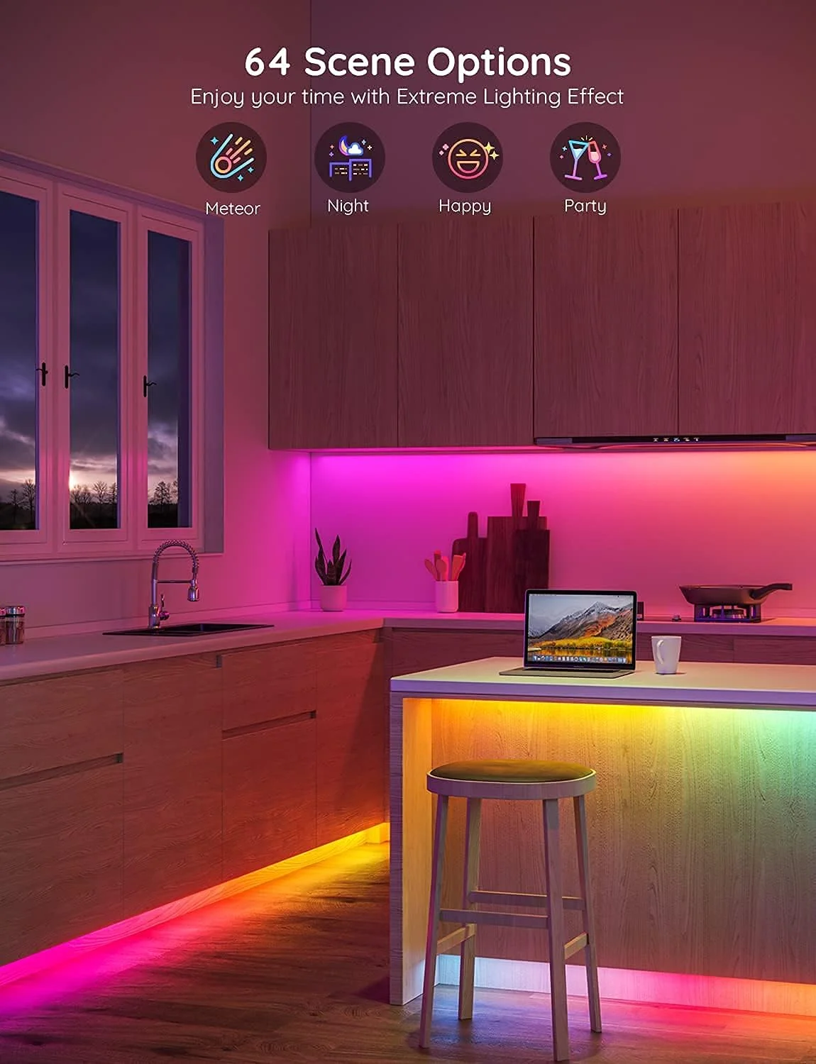 چراغ نواری ال ای دی 10 متری Govee RGBIC با کنترل از طریق اپلیکیشن، نوارهای ال ای دی هوشمند با کنترل رنگ بخش بندی شده، انتخاب رنگ هوشمند، چراغ های ال ای دی همگام سازی موسیقی برای اتاق خواب، آشپزخانه، مهمانی، دکوراسیون منزل (2x5 متر) چراغ نواری ال ای دی 10 متری Govee RGBIC با کنترل از طریق اپلیکیشن، نوارهای ال ای دی هوشمند با کنترل رنگ بخش بندی شده، انتخاب رنگ هوشمند، چراغ های ال ای دی همگام سازی موسیقی برای اتاق خواب، آشپزخانه، مهمانی، دکوراسیون منزل (2x5 متر)