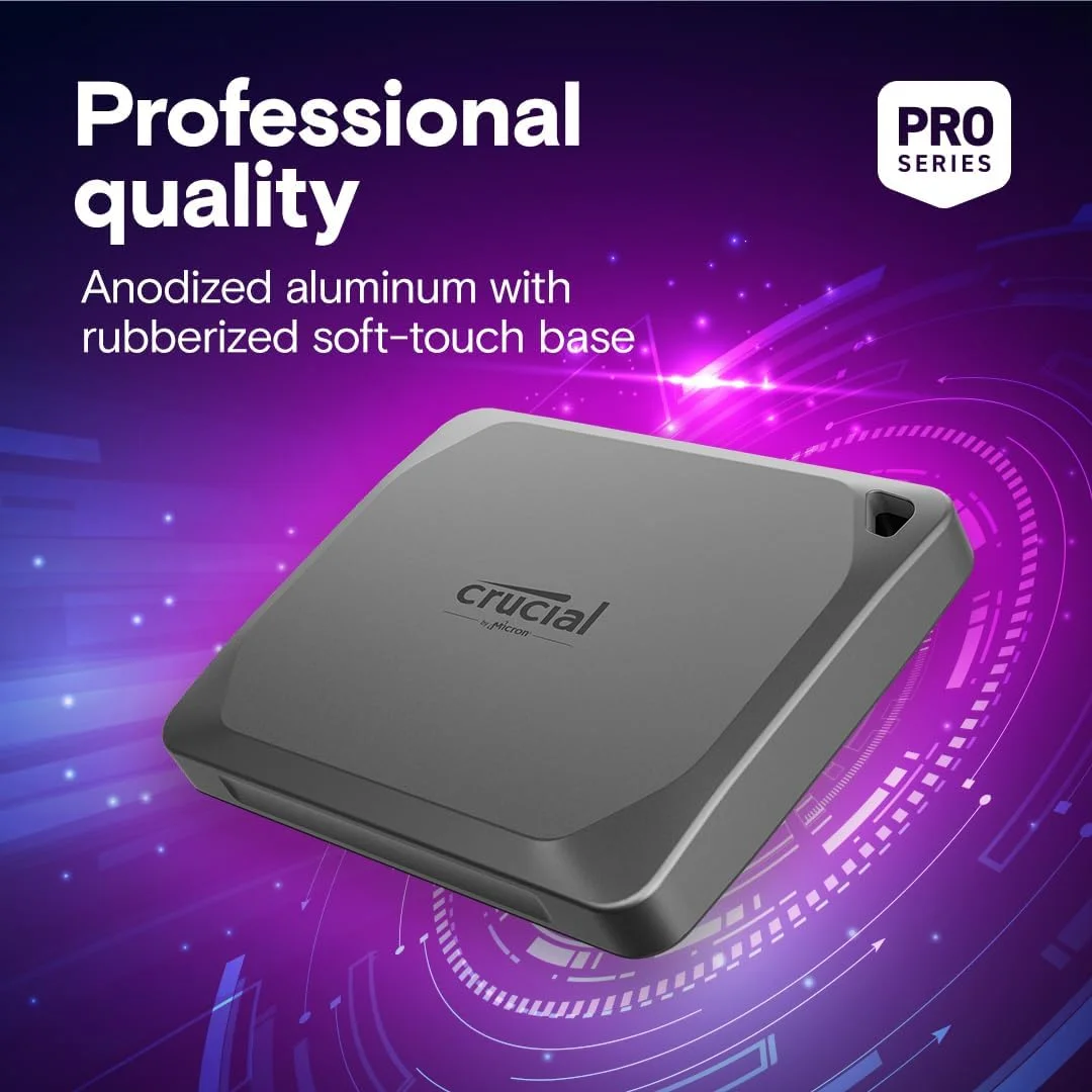 حافظه اس اس دی اکسترنال قابل حمل کروشیال X9 Pro با ظرفیت 2 ترابایت - سرعت خواندن و نوشتن تا 1050 مگابایت بر ثانیه - مقاوم در برابر آب و گرد و غبار، سازگار با PC و Mac، همراه با پیشنهاد Mylio Photos+ - درایو حالت جامد خارجی USB 3.2 - مدل CT2000X9PROSSD902 حافظه اس اس دی اکسترنال قابل حمل کروشیال X9 Pro با ظرفیت 2 ترابایت - سرعت خواندن و نوشتن تا 1050 مگابایت بر ثانیه - مقاوم در برابر آب و گرد و غبار، سازگار با PC و Mac، همراه با پیشنهاد Mylio Photos+ - درایو حالت جامد خارجی USB 3.2 - مدل CT2000X9PROSSD902