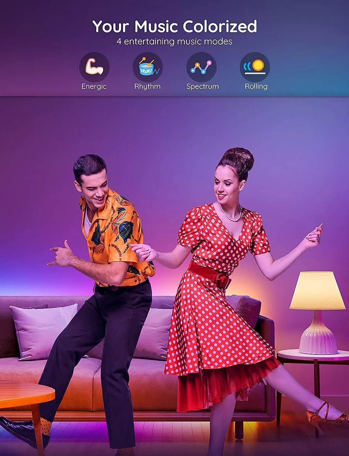 چراغ نواری ال ای دی 10 متری Govee RGBIC با کنترل از طریق اپلیکیشن، نوارهای ال ای دی هوشمند با کنترل رنگ بخش بندی شده، انتخاب رنگ هوشمند، چراغ های ال ای دی همگام سازی موسیقی برای اتاق خواب، آشپزخانه، مهمانی، دکوراسیون منزل (2x5 متر) چراغ نواری ال ای دی 10 متری Govee RGBIC با کنترل از طریق اپلیکیشن، نوارهای ال ای دی هوشمند با کنترل رنگ بخش بندی شده، انتخاب رنگ هوشمند، چراغ های ال ای دی همگام سازی موسیقی برای اتاق خواب، آشپزخانه، مهمانی، دکوراسیون منزل (2x5 متر)