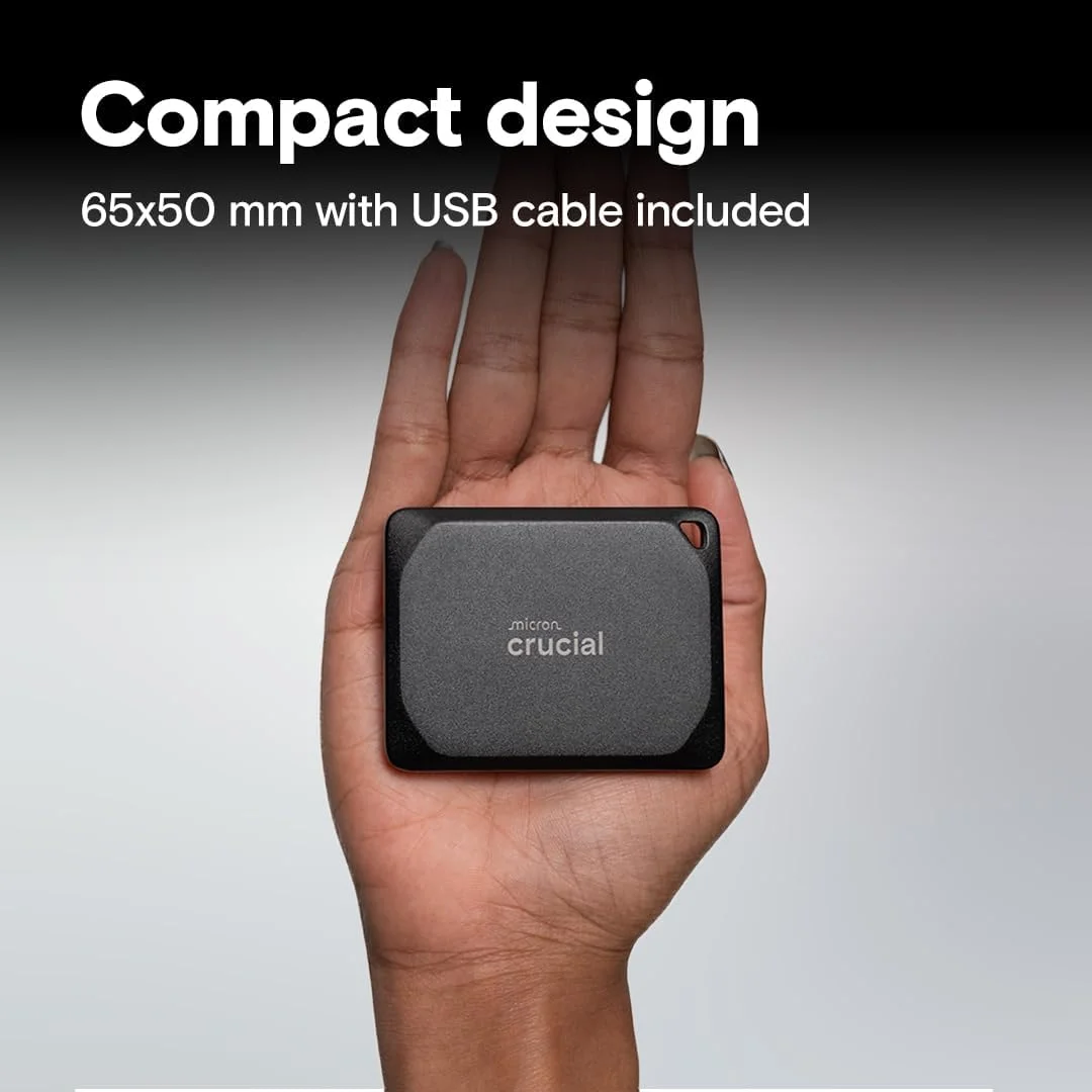 حافظه اس اس دی اکسترنال قابل حمل کروشیال X10 Pro با ظرفیت 4 ترابایت - سرعت خواندن تا 2100 مگابایت بر ثانیه، سرعت نوشتن 2000 مگابایت بر ثانیه - مقاوم در برابر آب و گرد و غبار، سازگار با PC و Mac، همراه با پیشنهاد Mylio Photos+ - درایو حالت جامد خارجی USB 3.2 - مدل CT4000X10PROSSD902