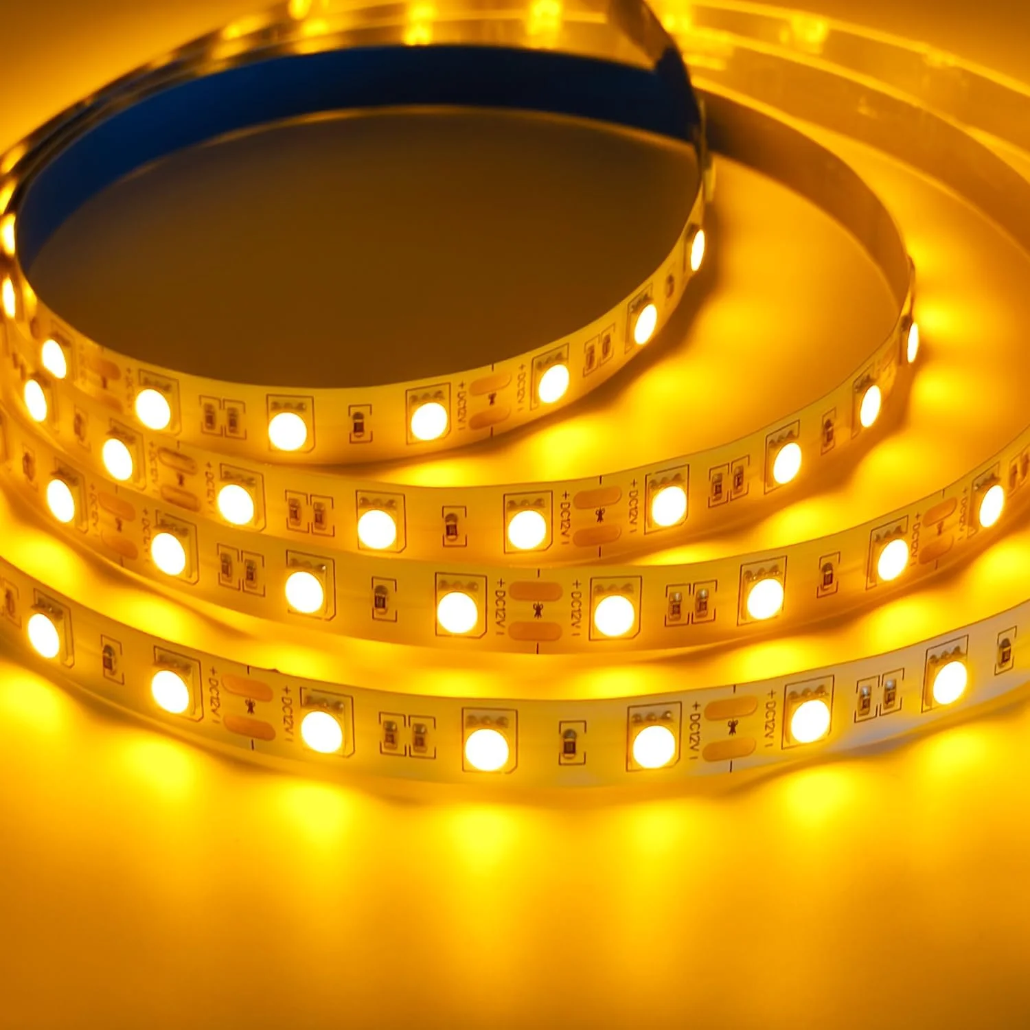 نوار LED زرد 12 ولت iNextStation، 5 متر (16.4 فوت) 300 LED SMD5050، نوار LED انعطاف پذیر قابل برش، نوار LED برای دکوراسیون داخلی منزل، آشپزخانه، بار، جشنواره (آداپتور برق شامل نمی شود)