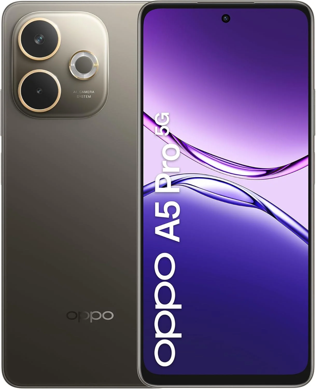 گوشی هوشمند دو سیم کارته Oppo A5 Pro با حافظه داخلی 256 گیگابایت و رم 8 گیگابایت (فقط GSM | بدون CDMA) نسخه بین المللی آنلاک شده 5G (قهوه ای موکا)
