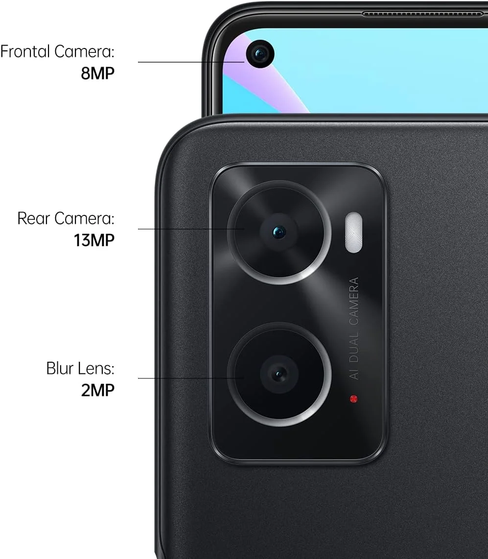 گوشی هوشمند OPPO A76، Qualcomm Snapdragon 680، صفحه نمایش 90 هرتز، دوربین پشتی 13 مگاپیکسل + 2 مگاپیکسل، دوربین جلویی 8 مگاپیکسل، رم 4 گیگابایت + رام 128 گیگابایت، 5000 میلی آمپر ساعت 33 وات Supervooc، (نسخه انگلستان)، مشکی، 6.56 اینچ گوشی هوشمند OPPO A76، Qualcomm Snapdragon 680، صفحه نمایش 90 هرتز، دوربین پشتی 13 مگاپیکسل + 2 مگاپیکسل، دوربین جلویی 8 مگاپیکسل، رم 4 گیگابایت + رام 128 گیگابایت، 5000 میلی آمپر ساعت 33 وات Supervooc، (نسخه انگلستان)، مشکی، 6.56 اینچ