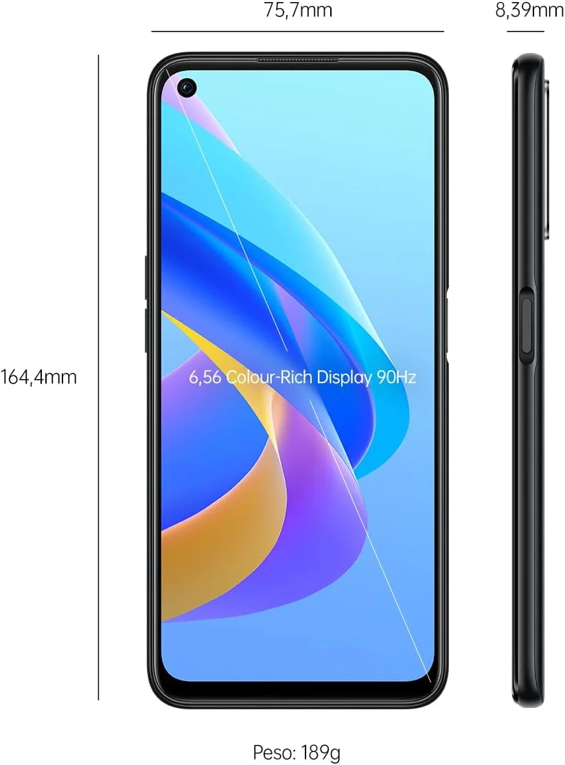 گوشی هوشمند OPPO A76، Qualcomm Snapdragon 680، صفحه نمایش 90 هرتز، دوربین پشتی 13 مگاپیکسل + 2 مگاپیکسل، دوربین جلویی 8 مگاپیکسل، رم 4 گیگابایت + رام 128 گیگابایت، 5000 میلی آمپر ساعت 33 وات Supervooc، (نسخه انگلستان)، مشکی، 6.56 اینچ گوشی هوشمند OPPO A76، Qualcomm Snapdragon 680، صفحه نمایش 90 هرتز، دوربین پشتی 13 مگاپیکسل + 2 مگاپیکسل، دوربین جلویی 8 مگاپیکسل، رم 4 گیگابایت + رام 128 گیگابایت، 5000 میلی آمپر ساعت 33 وات Supervooc، (نسخه انگلستان)، مشکی، 6.56 اینچ