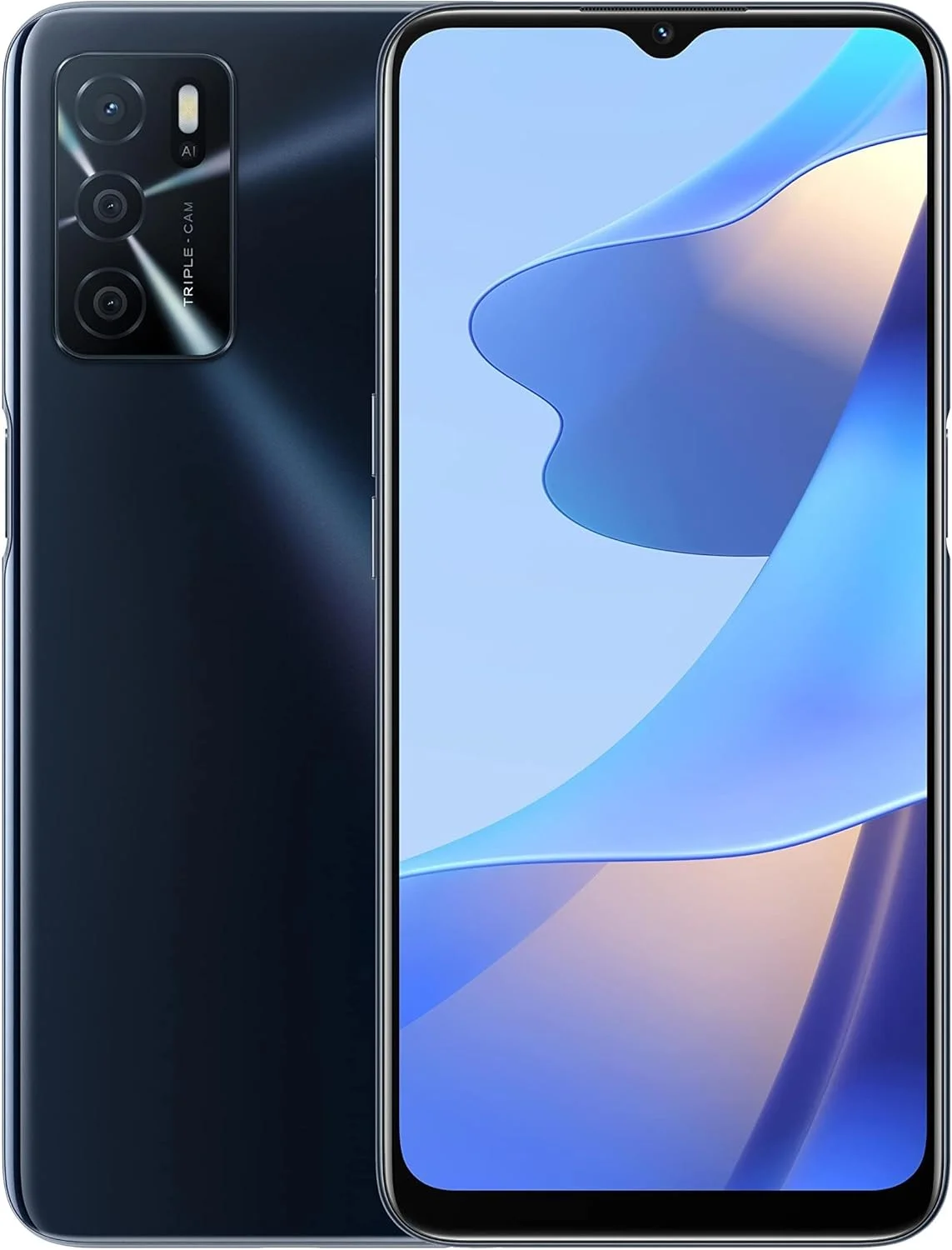 گوشی هوشمند OPPO A16s، باتری بادوام 5000 میلی آمپر ساعتی، رم 4 گیگابایت + رام 64 گیگابایت قابل ارتقا، صفحه نمایش 6.52 اینچی 60 هرتز، دوربین سه گانه هوش مصنوعی 13+2+2 مگاپیکسل، NFC، ColorOS11.1، [نسخه انگلستان]، مشکی
