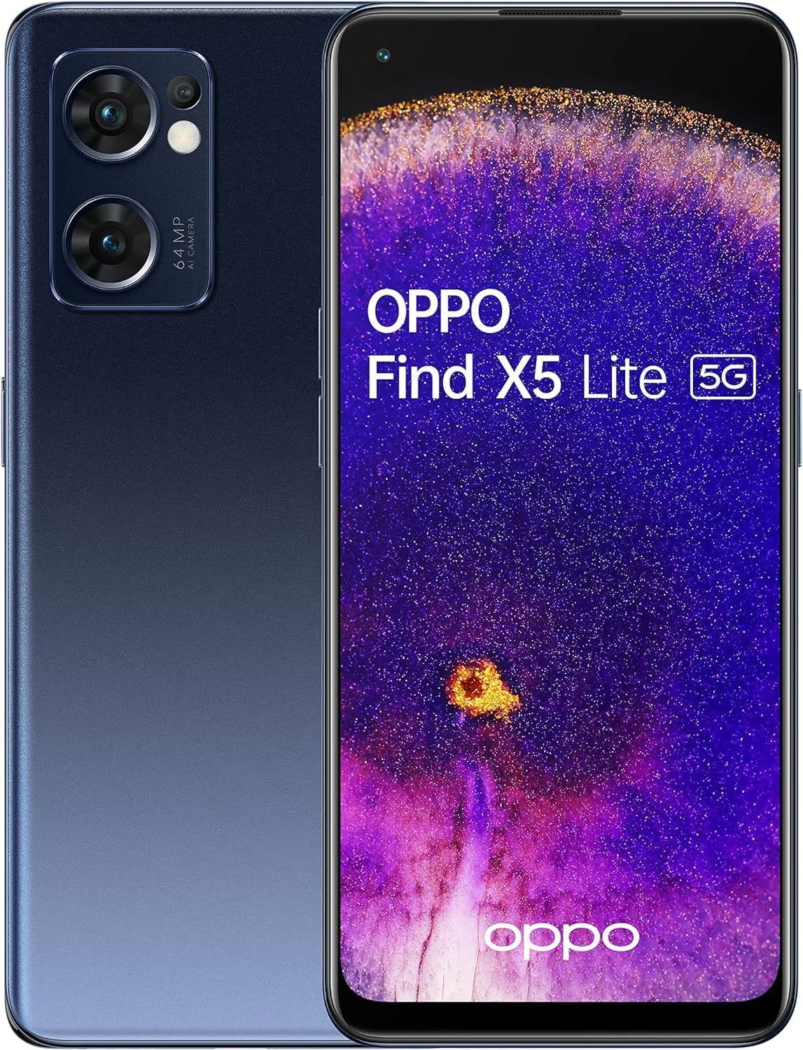 اوپو (بازسازی شده) Find X5 Lite 5G دو سیم کارت 8 گیگابایت رم 256 گیگابایت (مشکی ستاره ای)