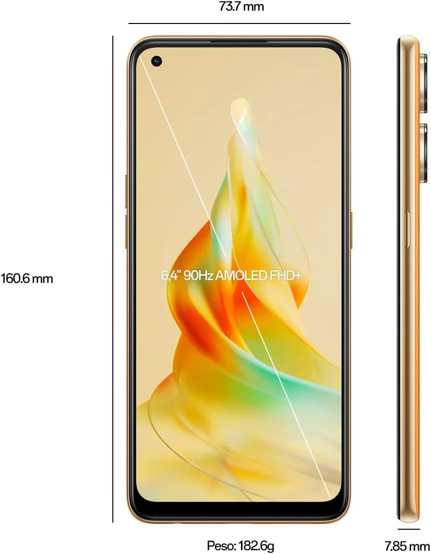 گوشی موبایل اوپو Reno8T با حافظه 8 گیگابایت + 128 گیگابایت، دوربین 100 مگاپیکسل + دوربین میکروسکوپی 2 مگاپیکسل، گوشی هوشمند اندروید، باتری 5000 میلی آمپر ساعت، شارژ سریع 33 وات، دو سیم کارت نانو، نارنجی