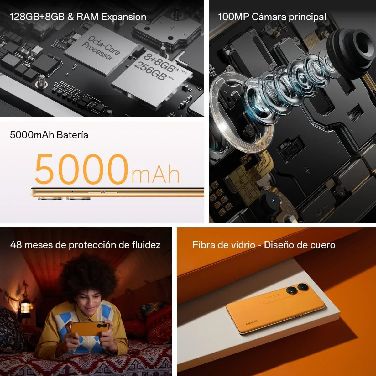 گوشی موبایل اوپو Reno8T با حافظه 8 گیگابایت + 128 گیگابایت، دوربین 100 مگاپیکسل + دوربین میکروسکوپی 2 مگاپیکسل، گوشی هوشمند اندروید، باتری 5000 میلی آمپر ساعت، شارژ سریع 33 وات، دو سیم کارت نانو، نارنجی