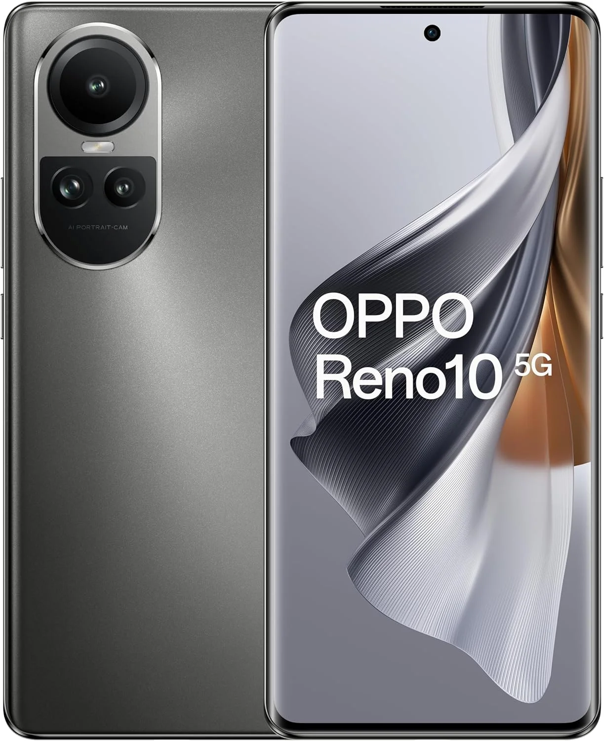 گوشی هوشمند اوپو Reno10 دو سیم کارت 256 گیگابایت رام + 8 گیگابایت رم (فقط GSM | بدون CDMA) نسخه بین المللی کارخانه آنلاک شده 5G (خاکستری نقره ای)