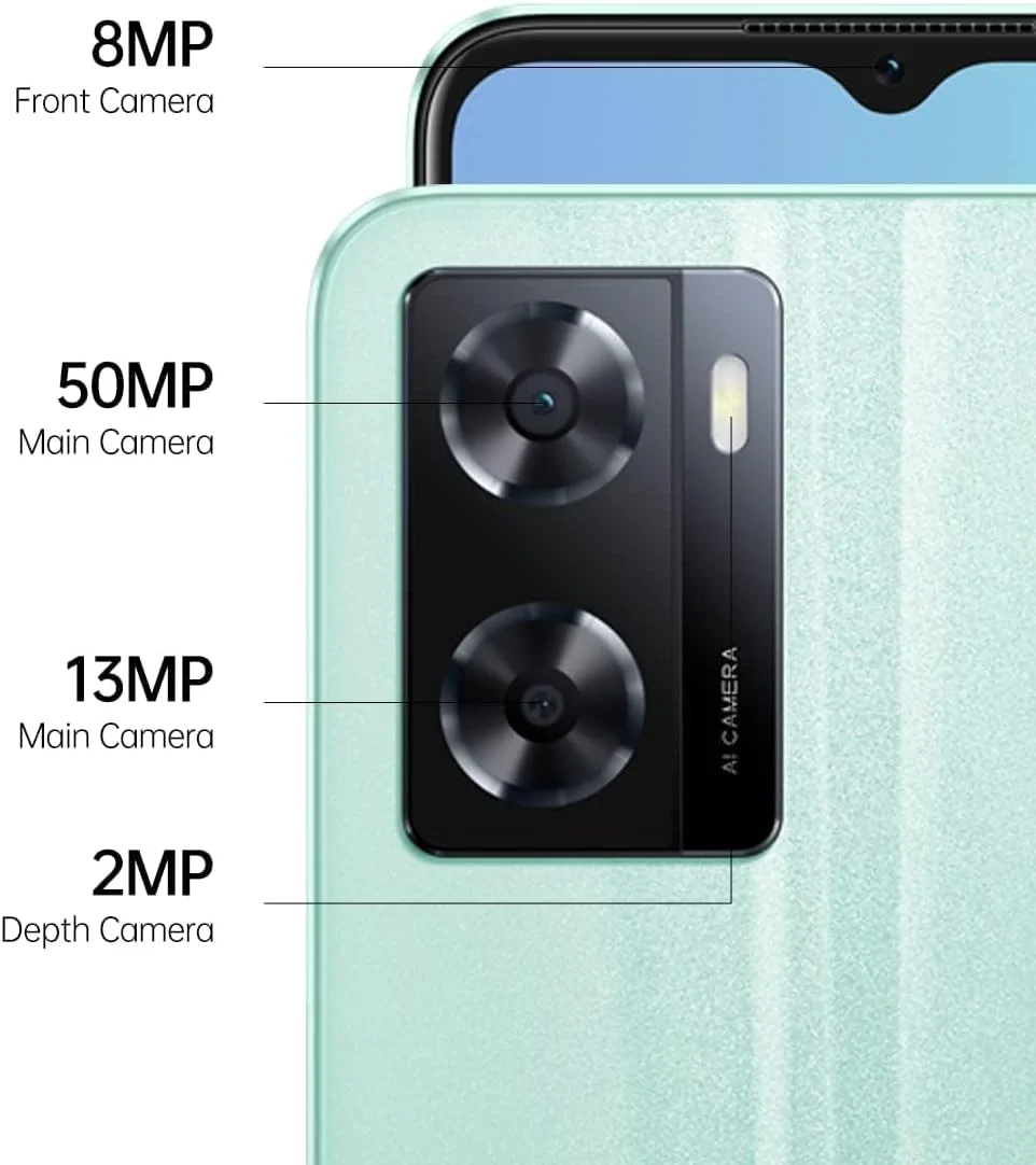 گوشی هوشمند OPPO A57، MediaTek MT6765، صفحه نمایش 6.56 اینچی HD+ 60 هرتز، دوربین دوگانه پشتی 50 مگاپیکسل + 13 مگاپیکسل، دوربین جلویی 8 مگاپیکسل، رم 4 گیگابایت + رام 64 گیگابایت با قابلیت افزایش رم، 5000 میلی آمپر ساعت 33 وات Supervooc، IPX4، سبز درخشان گوشی هوشمند OPPO A57، MediaTek MT6765، صفحه نمایش 6.56 اینچی HD+ 60 هرتز، دوربین دوگانه پشتی 50 مگاپیکسل + 13 مگاپیکسل، دوربین جلویی 8 مگاپیکسل، رم 4 گیگابایت + رام 64 گیگابایت با قابلیت افزایش رم، 5000 میلی آمپر ساعت 33 وات Supervooc، IPX4، سبز درخشان