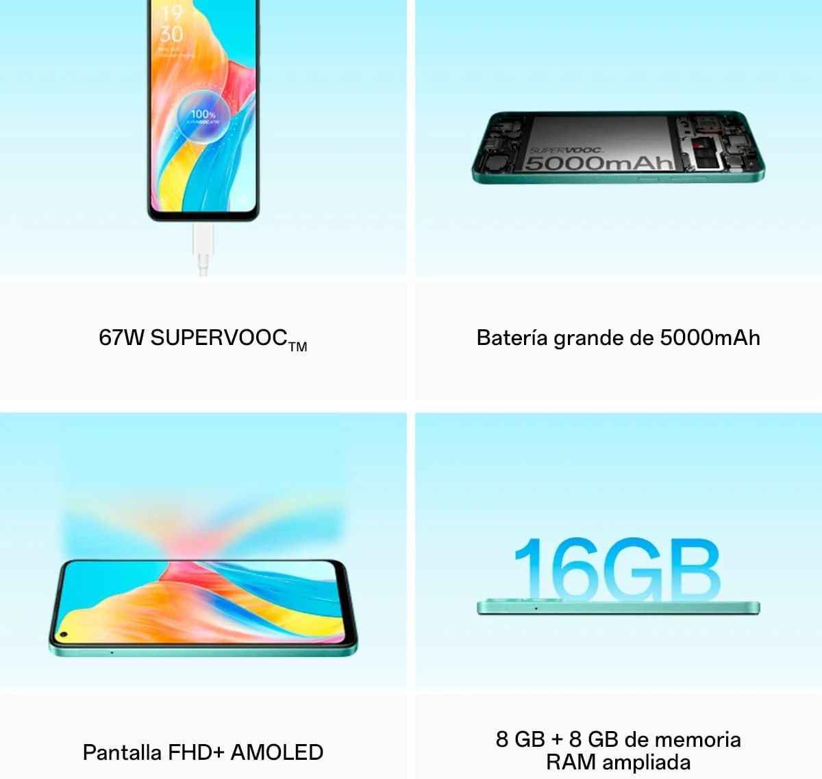 گوشی موبایل اوپو A78 دو سیم کارت 128 گیگابایت رام 8 گیگابایت (فقط GSM | بدون CDMA) نسخه بین المللی آنلاک شده کارخانه ای 4G (سبز آبی) گوشی موبایل اوپو A78 دو سیم کارت 128 گیگابایت رام 8 گیگابایت (فقط GSM | بدون CDMA) نسخه بین المللی آنلاک شده کارخانه ای 4G (سبز آبی)