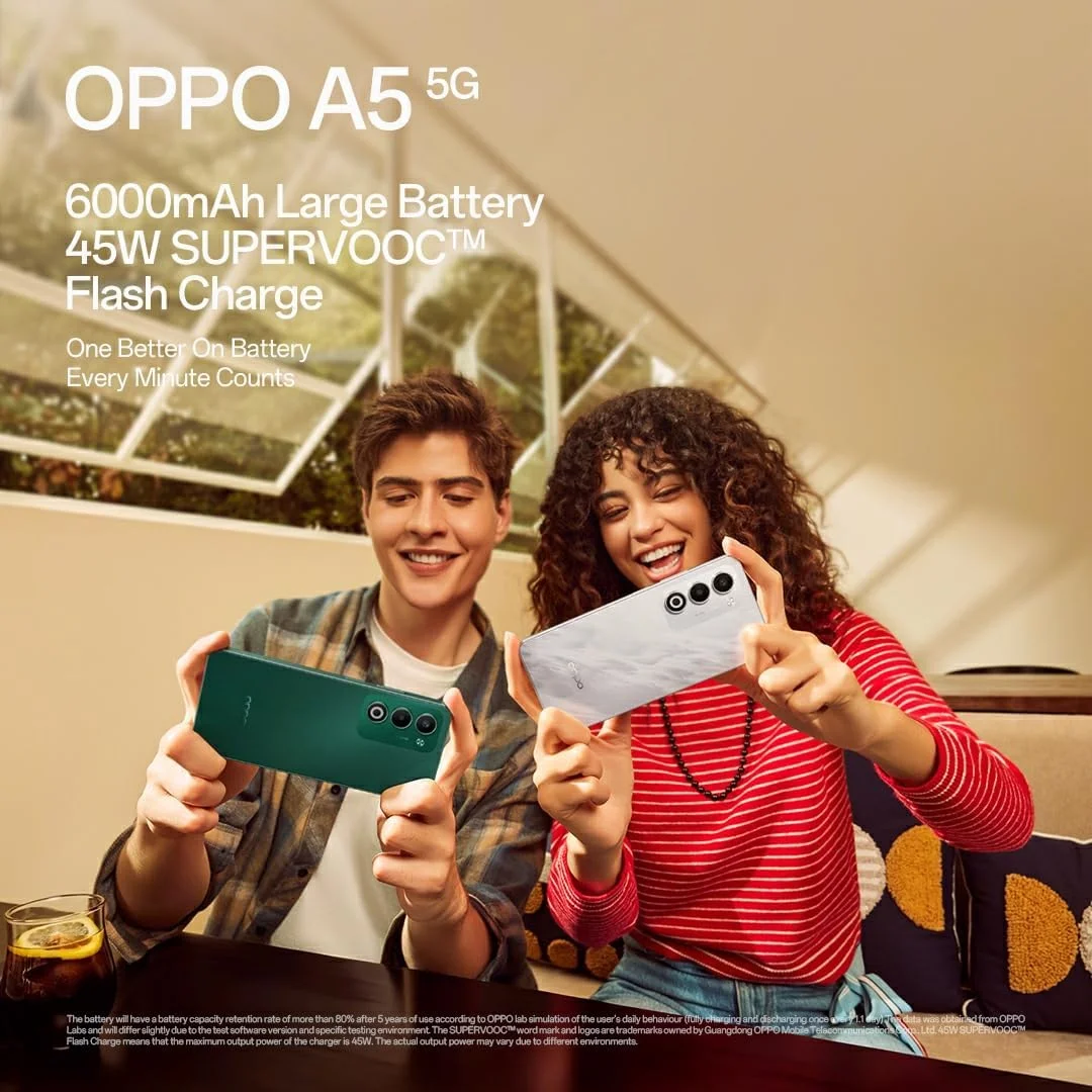 گوشی هوشمند اوپو A5 دو سیم کارت 128 گیگابایت رام + 4 گیگابایت رم (GSM | CDMA) نسخه بین المللی کارخانه آنلاک شده 5G (سبز شفق قطبی)