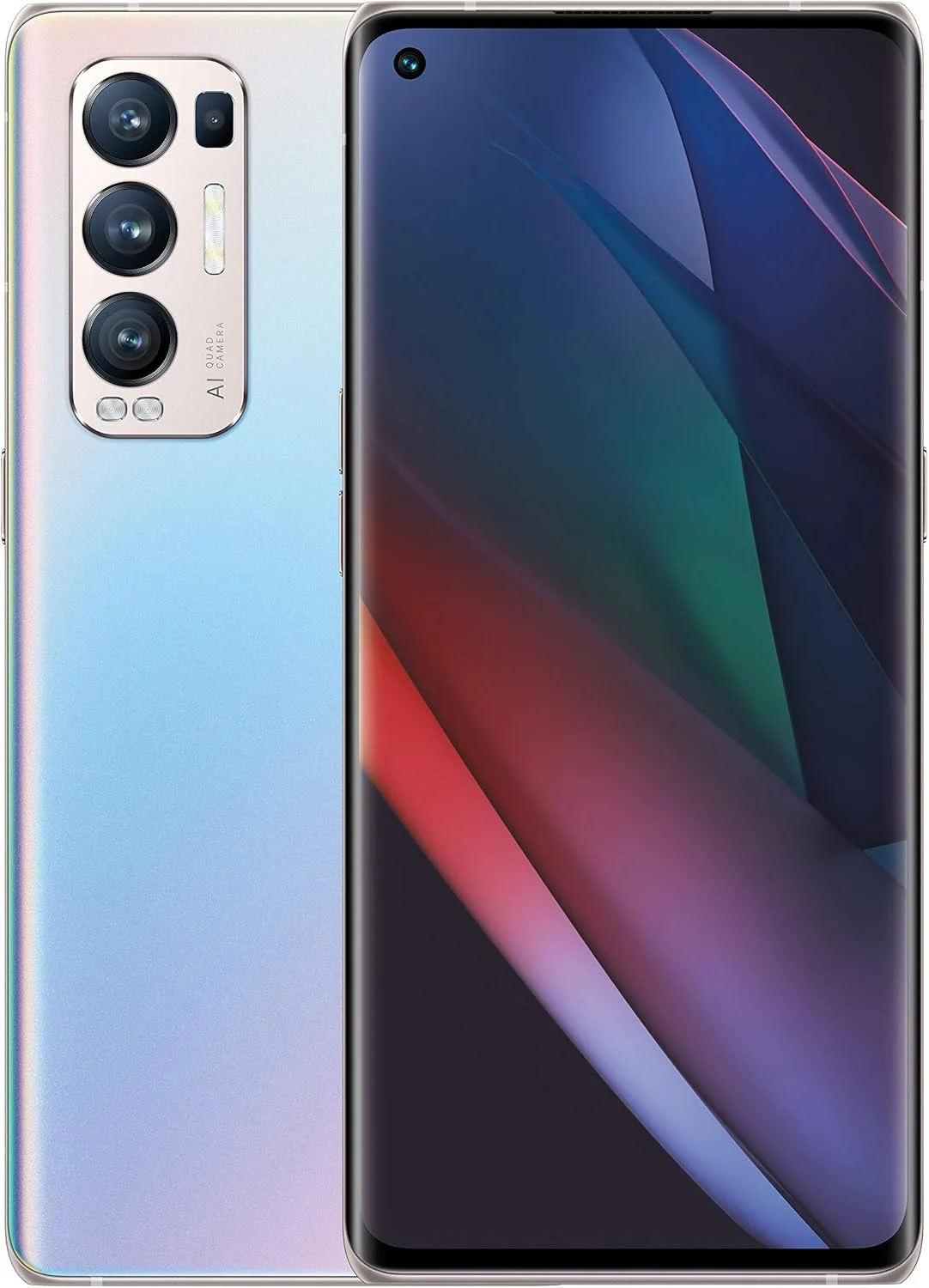 گوشی هوشمند اوپو Find X3 Neo 5G - رم 12 گیگابایت و حافظه داخلی 256 گیگابایت، دو سیم کارت، بدون سیم کارت (صفحه نمایش 6.55 اینچ، دوربین چهارگانه 50 مگاپیکسل، پردازنده Snapdragon 865) - نقره ای