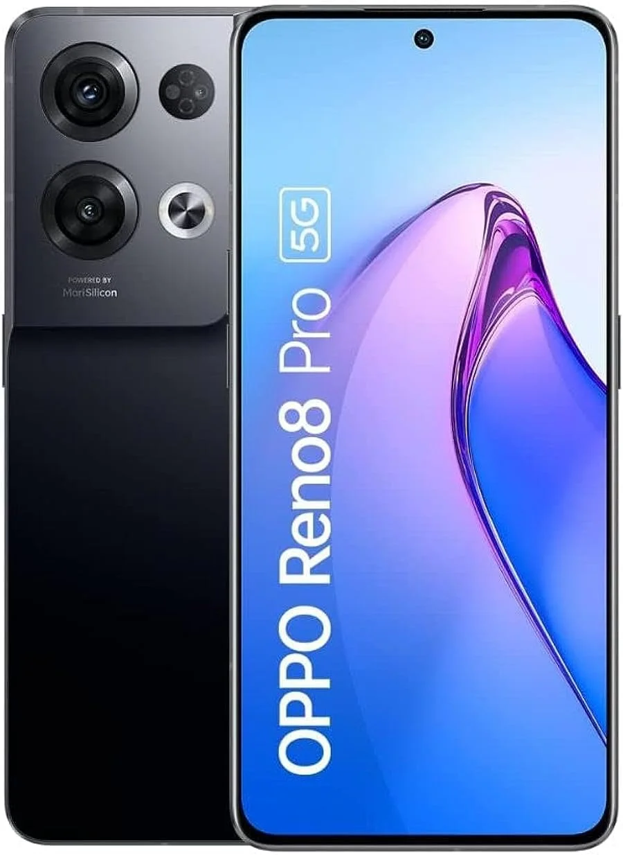 گوشی هوشمند اوپو Reno8 Pro، MediaTek Dimensity 8100-MAX 5G، صفحه نمایش 6.7 اینچی 120 هرتز AMOLED، دوربین پشتی 50 مگاپیکسل + 8 مگاپیکسل + 2 مگاپیکسل، دوربین جلویی 32 مگاپیکسل، رم 8 گیگابایت + رام 256 گیگابایت، باتری 4500 میلی آمپر ساعتی 80 واتی Supervooc، مشکی براق