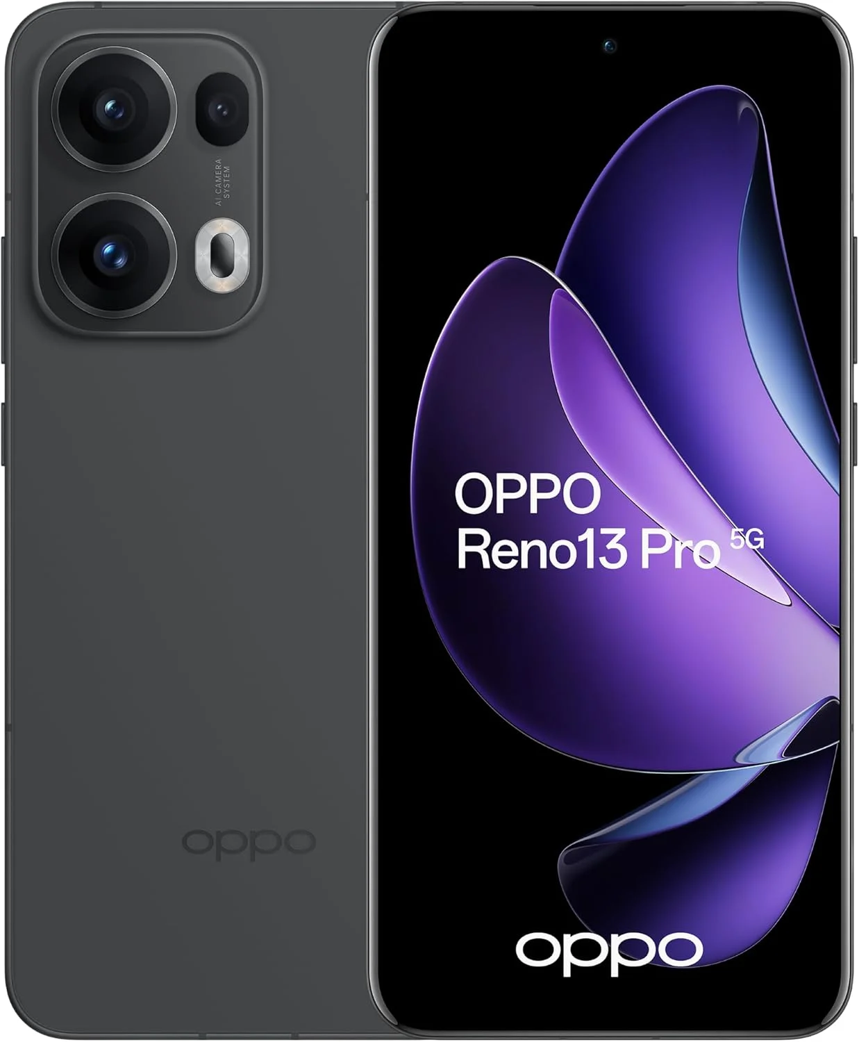 گوشی هوشمند اوپو Reno13 Pro دو سیم کارت 512 گیگابایت حافظه داخلی + 12 گیگابایت رم (فقط GSM | بدون CDMA) نسخه بین المللی آنلاک شده کارخانه ای 5G (خاکستری گرافیتی)
