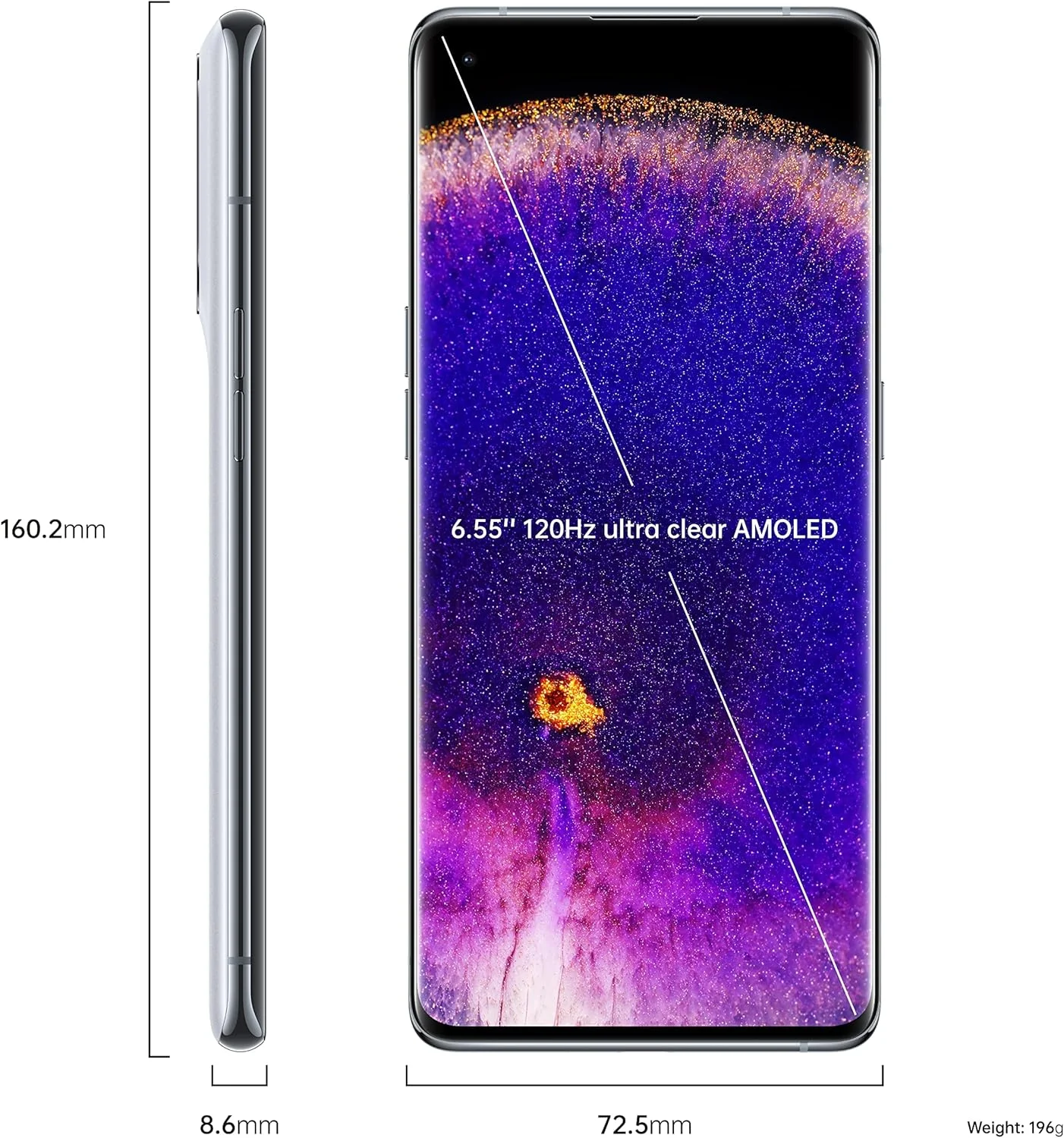 گوشی هوشمند اوپو Find X5 5G، اسنپدراگون 888، صفحه نمایش 6.55 اینچی AMOLED FHD+ 120 هرتز، دوربین 50MP+50MP+13MP فیلمبرداری 4K Ultra Night، رم 8 گیگابایت + رام 256 گیگابایت، باتری 4800mAh شارژ سریع 80W Supervooc و 30W Airvooc، IP54 [نسخه انگلستان]، سفید