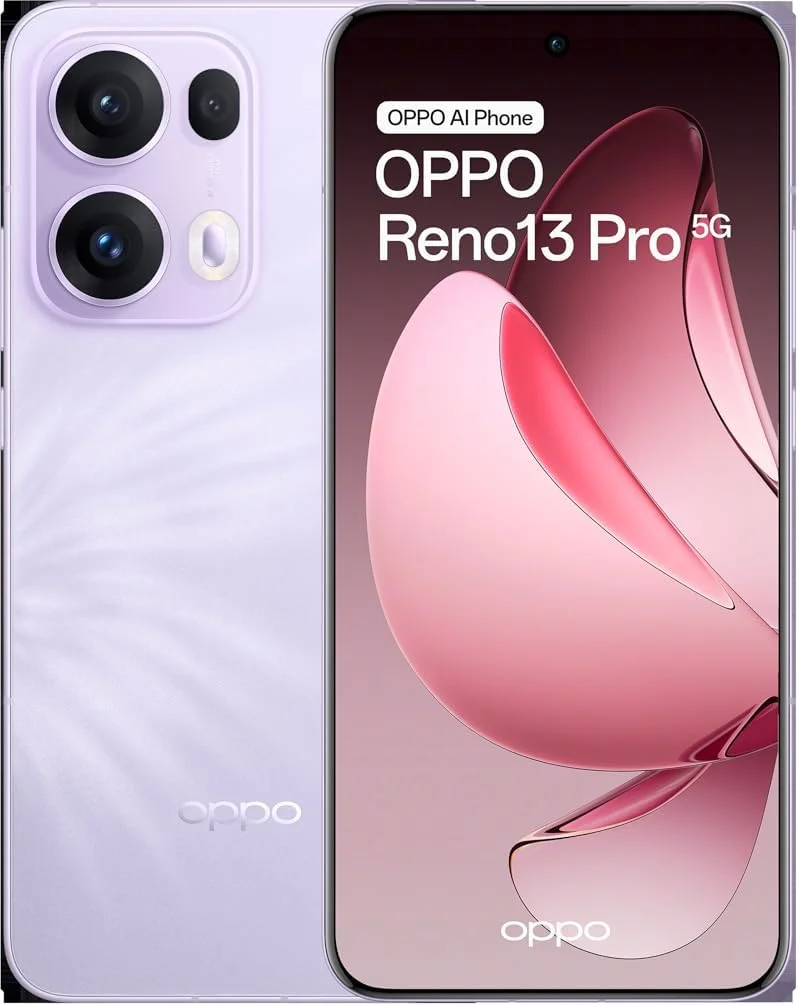 گوشی موبایل اوپو Reno13 Pro دو سیم کارت 512 گیگابایت رام + 12 گیگابایت رم (فقط GSM | بدون CDMA) نسخه بین المللی آنلاک شده کارخانه ای 5G (اسطوخودوس مه آلود)