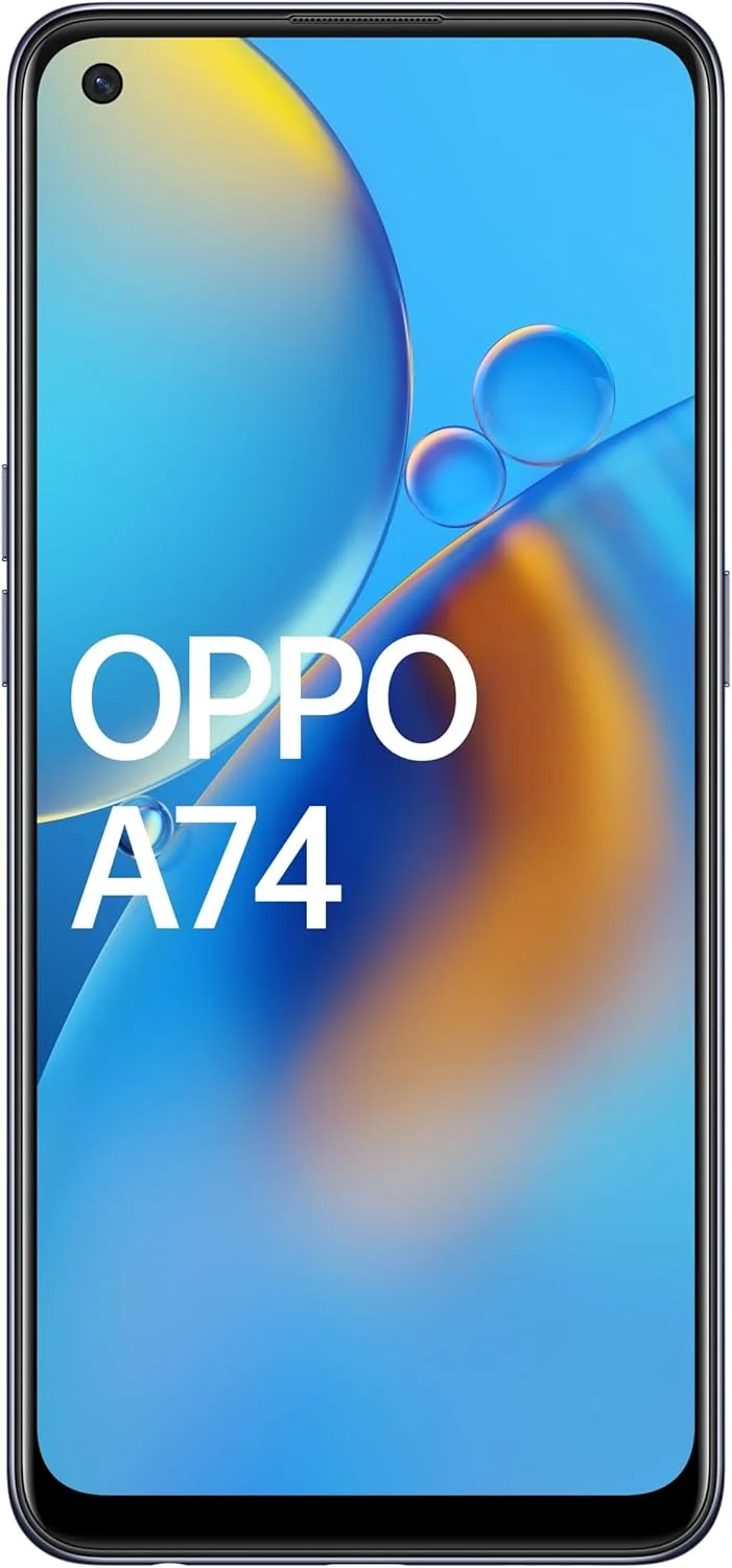 گوشی موبایل اوپو A74 دو سیم کارت 128 گیگابایت حافظه داخلی + 4 گیگابایت رم (فقط GSM | بدون CDMA) نسخه بین المللی آنلاک شده کارخانه 4G/LTE (مشکی منشوری)
