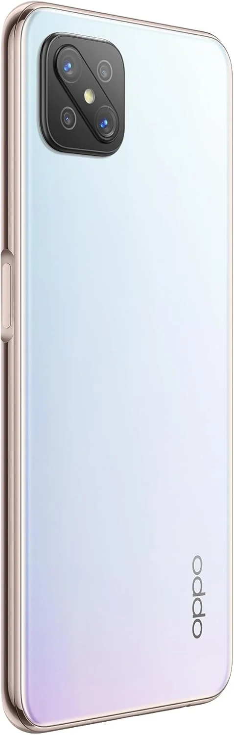 گوشی هوشمند اوپو Reno4 Z 5G، نمایشگر 6.5 اینچی + نرخ نوسازی 120 هرتز، 4 دوربین، 8 گیگابایت رم و 128 گیگابایت حافظه داخلی غیرقابل ارتقا، باتری 4000 میلی آمپر ساعتی، دو سیم کارت، 2020، [نسخه ایتالیایی]، سفید شبنم