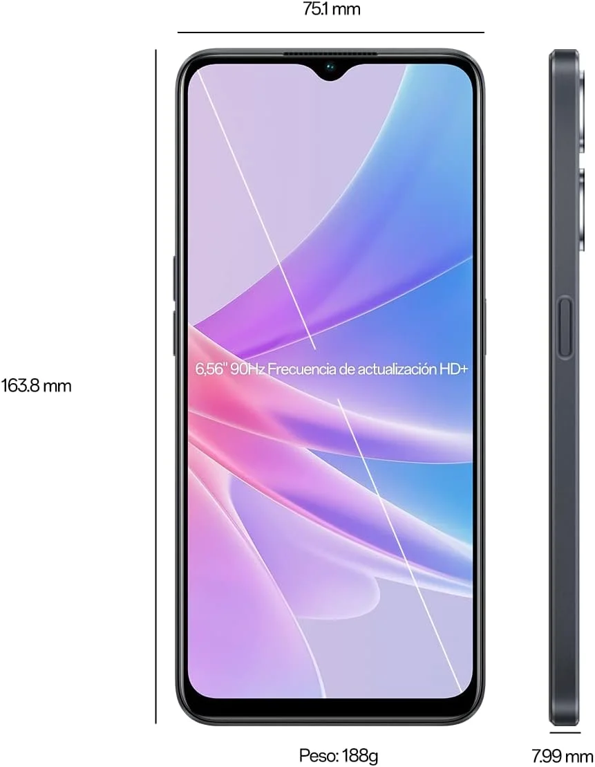 گوشی هوشمند اوپو A78 دو سیم کارت 128 گیگابایت رام + 4 گیگابایت رم (فقط GSM | بدون CDMA) کارخانه آنلاک شده 5G (مشکی براق) - نسخه بین المللی گوشی هوشمند اوپو A78 دو سیم کارت 128 گیگابایت رام + 4 گیگابایت رم (فقط GSM | بدون CDMA) کارخانه آنلاک شده 5G (مشکی براق) - نسخه بین المللی