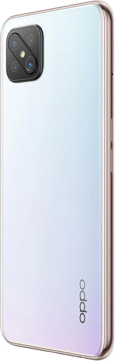 گوشی هوشمند اوپو Reno4 Z 5G، نمایشگر 6.5 اینچی + نرخ نوسازی 120 هرتز، 4 دوربین، 8 گیگابایت رم و 128 گیگابایت حافظه داخلی غیرقابل ارتقا، باتری 4000 میلی آمپر ساعتی، دو سیم کارت، 2020، [نسخه ایتالیایی]، سفید شبنم