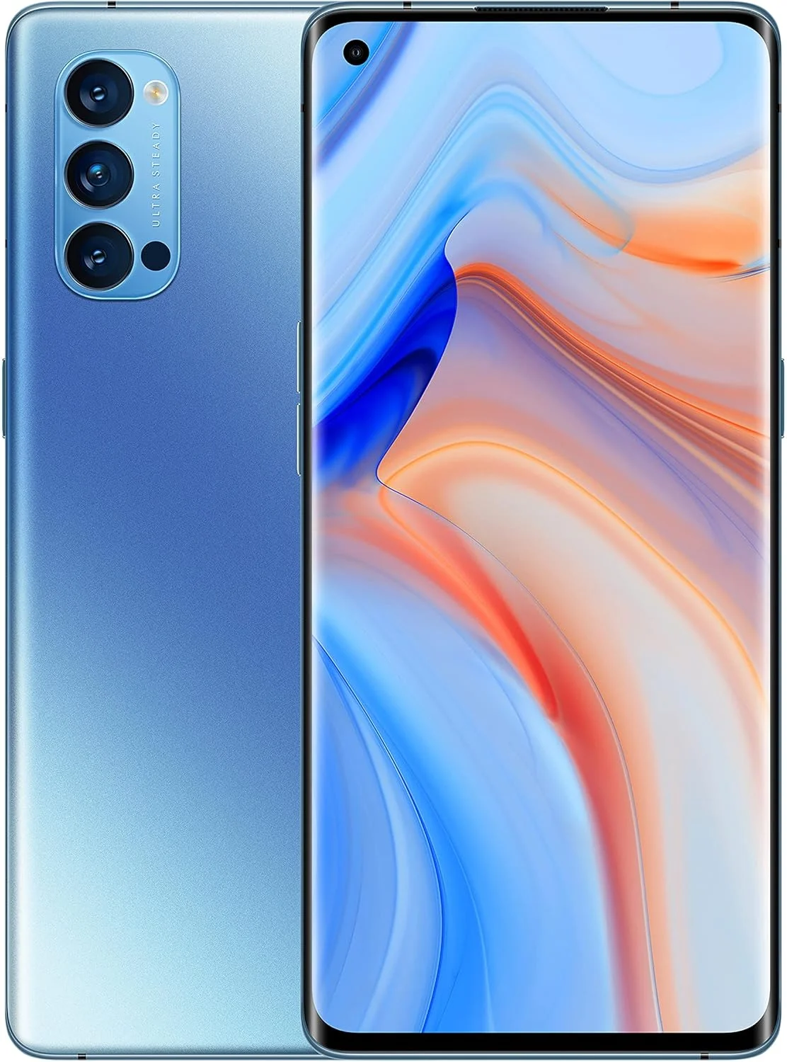 گوشی موبایل اوپو Reno4 Pro 5G - رم 12 گیگابایت + حافظه داخلی 256 گیگابایت، پردازنده Snapdragon 765G، صفحه نمایش 6.55 اینچی، باتری 4000 میلی آمپر، دوربین 48 مگاپیکسل، اندروید 10، دو سیم کارت - آبی