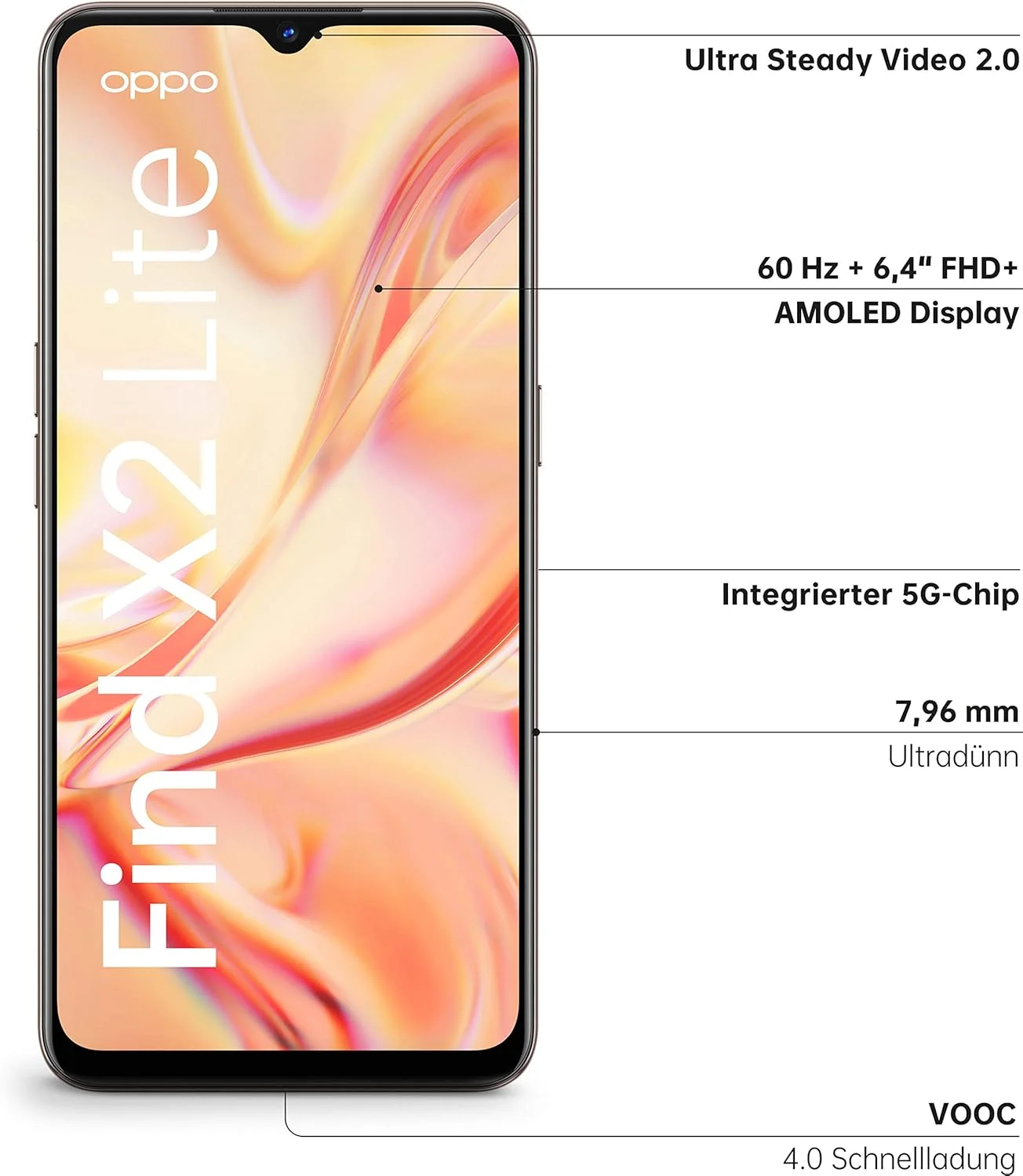 گوشی هوشمند آنلاک شده کارخانه ای OPPO Find X2 Lite (5G) CPH2005 تک سیم کارت 128 گیگابایت + 8 گیگابایت رم - نسخه بین المللی (سفید مرواریدی) گوشی هوشمند آنلاک شده کارخانه ای OPPO Find X2 Lite (5G) CPH2005 تک سیم کارت 128 گیگابایت + 8 گیگابایت رم - نسخه بین المللی (سفید مرواریدی)