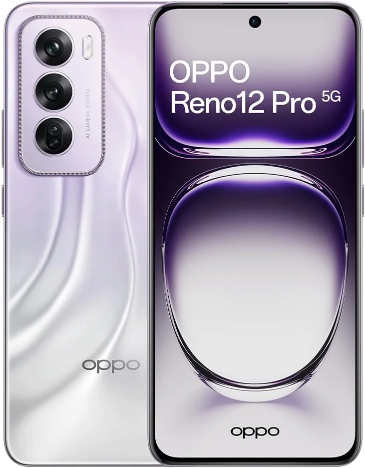 گوشی موبایل اوپو Reno12 Pro دو سیم کارت 512 گیگابایت حافظه داخلی + 12 گیگابایت رم (فقط GSM | بدون CDMA) نسخه بین المللی کارخانه آنلاک شده 5G (نقره ای سحابی)