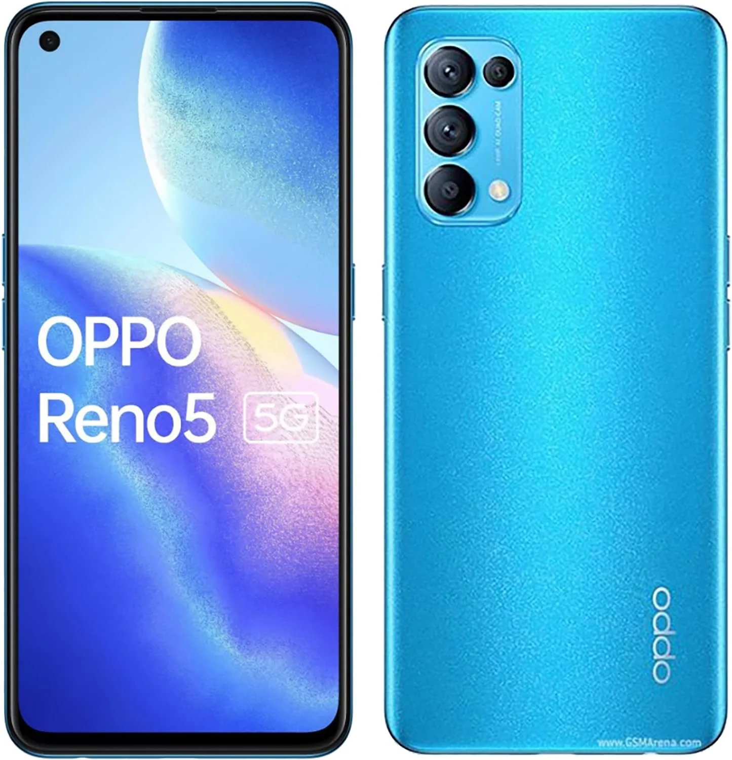 گوشی هوشمند اوپو Reno5 دو سیم کارت 128 گیگابایت رام + 8 گیگابایت رم (فقط GSM | بدون CDMA) نسخه بین المللی آنلاک شده کارخانه ای 5G (آبی فیروزه ای)